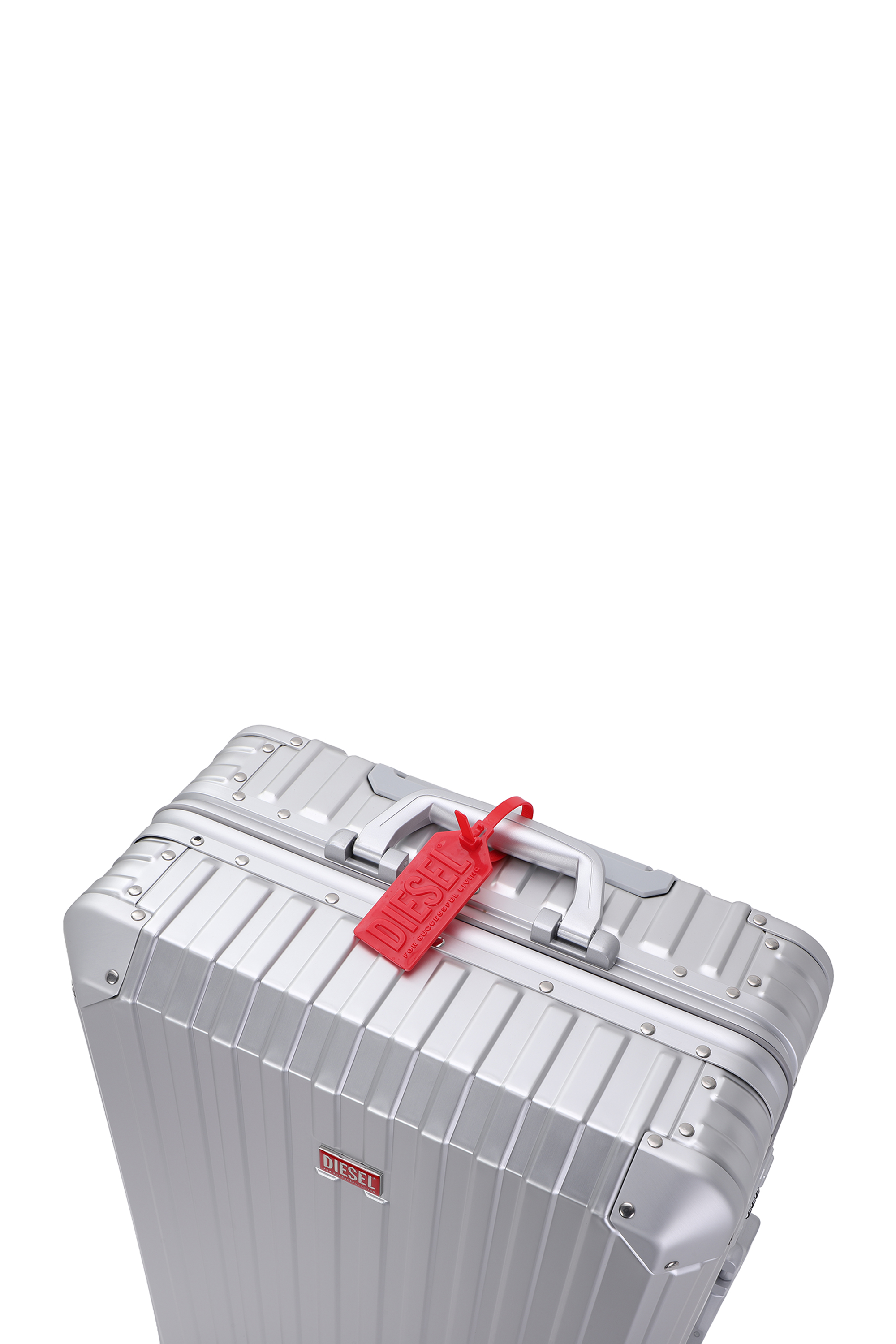 Diesel - DIESEL ALUMINUM TROLLEY- DSL002, Unisex's Aluminum Carry-On Luggage 24" in シルバー - 6