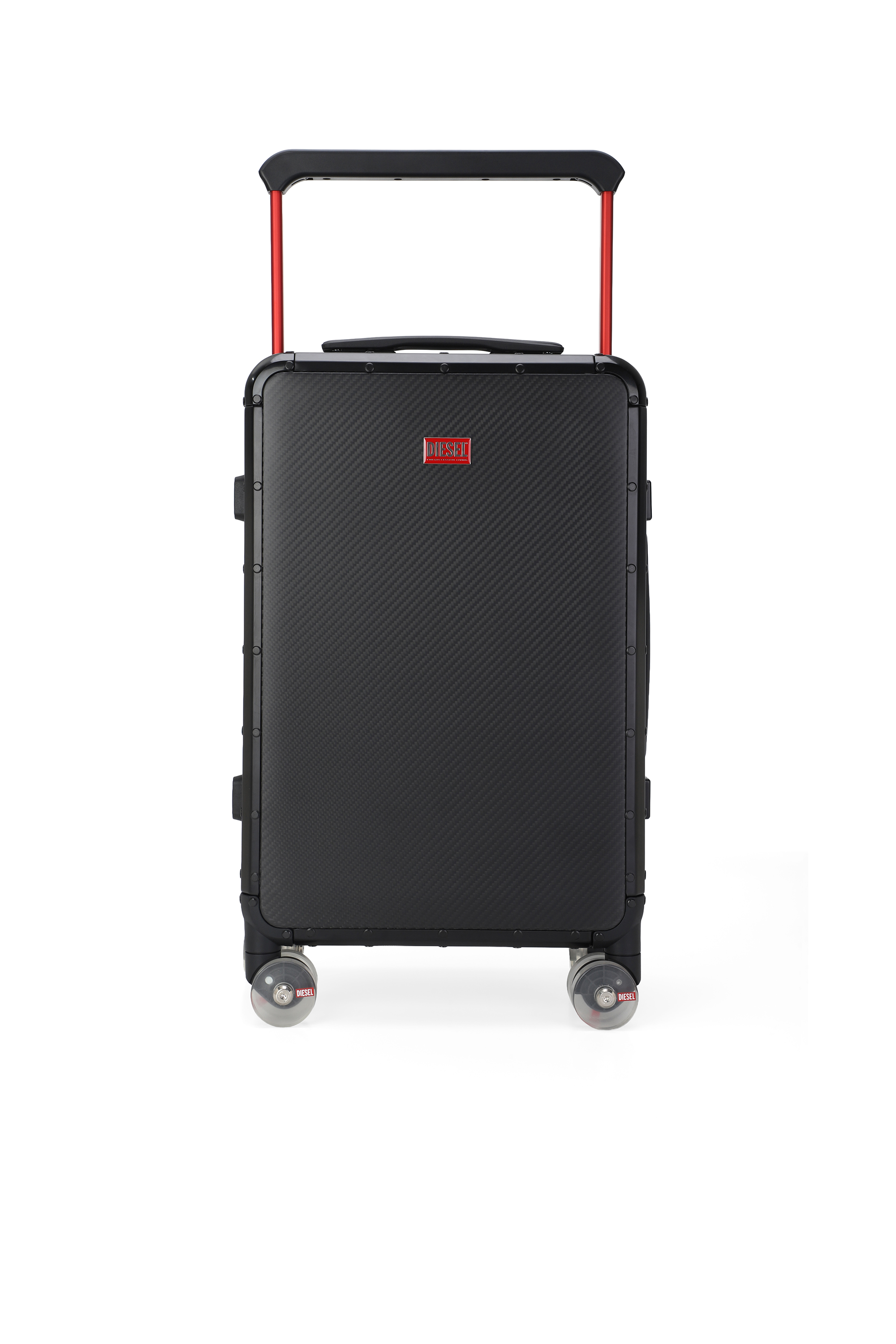 Diesel - DIESEL CARBON FIBER TROLLEY-BLACK- DSL00, Unisex's Carbon Fiber Carry-On Luggage 20" in ブラック - 1