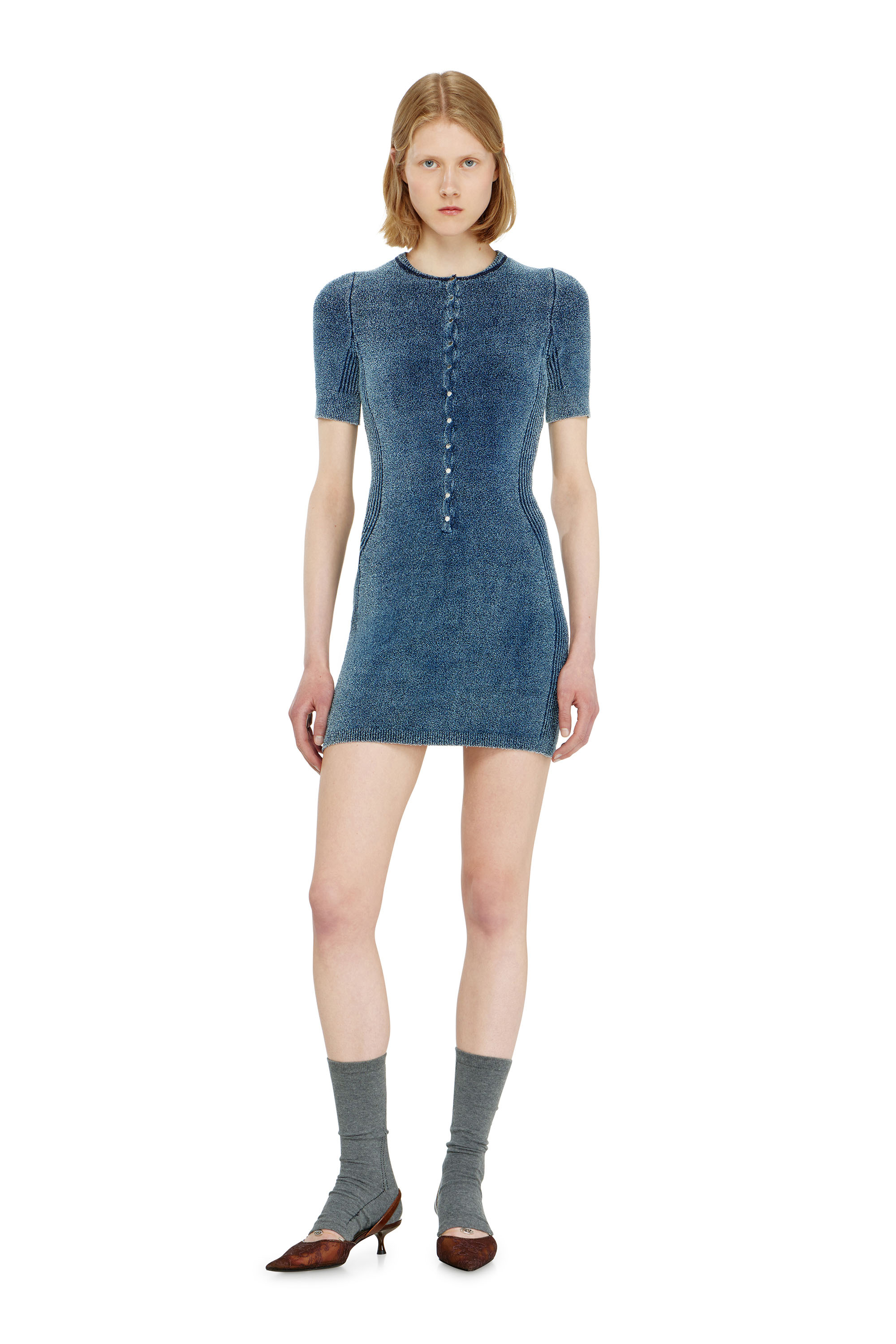 Diesel - M-ESTEE DRESS, Female's ドレス in ミディアムブルー - 2