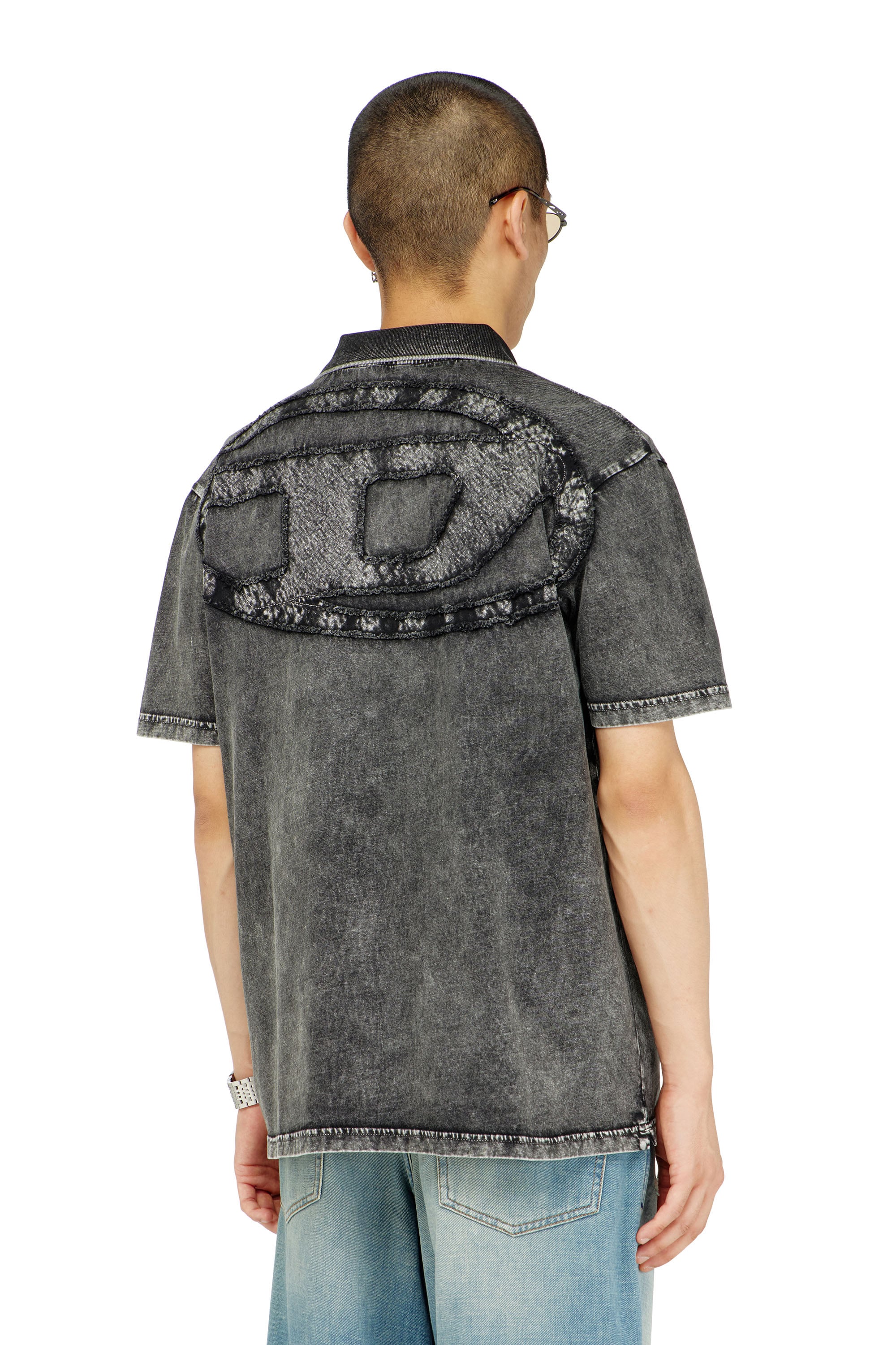 Diesel - T-REJUST-NC-DEN, Male's ポロシャツ in ダークグレー - 4