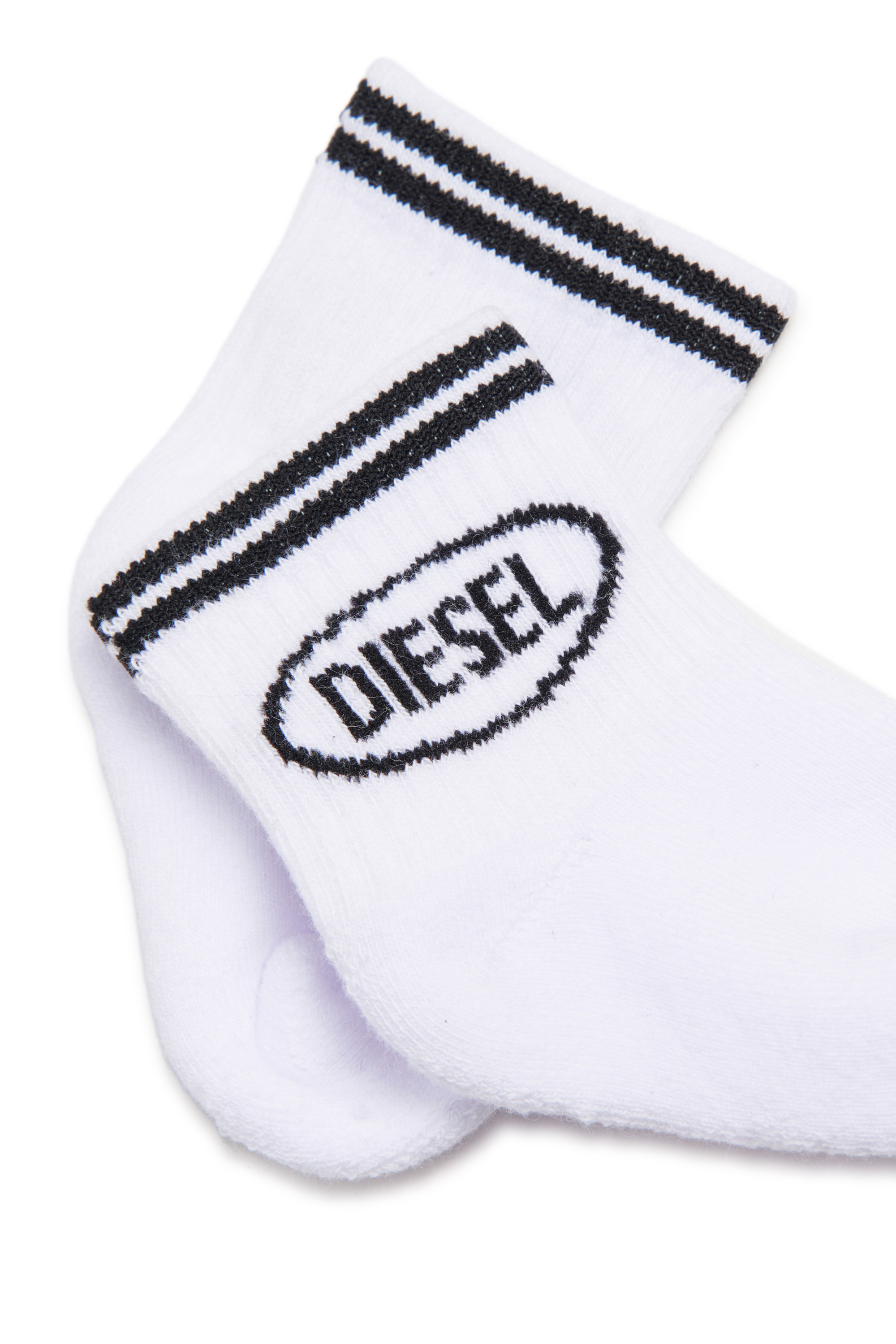 Diesel - ZOLPYB, Unisex's ソックス in ホワイト/ブラック - 2