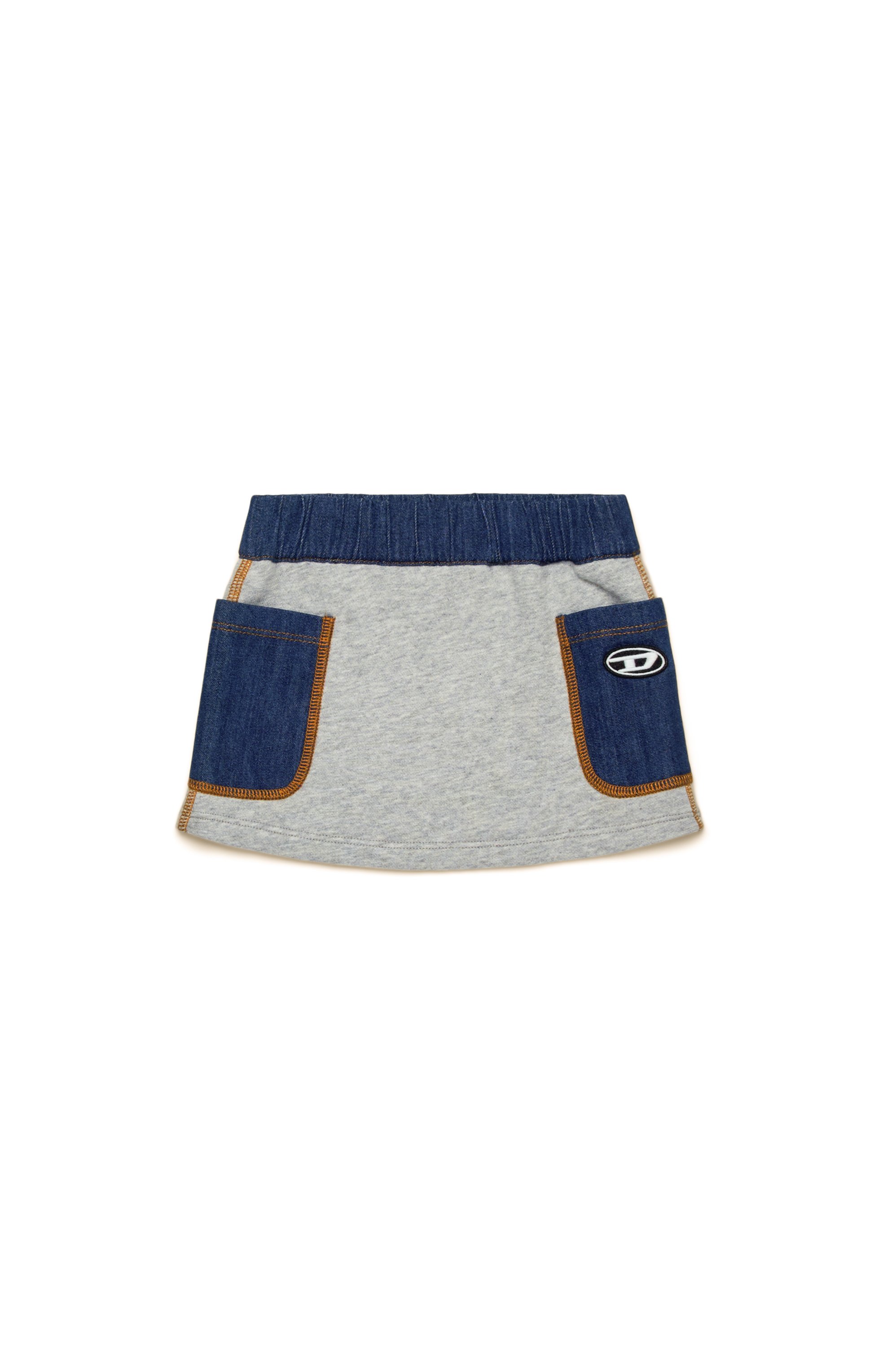 Diesel - GOMMIB, Female's Skirt with denim pockets in グレー/ブルー - 1
