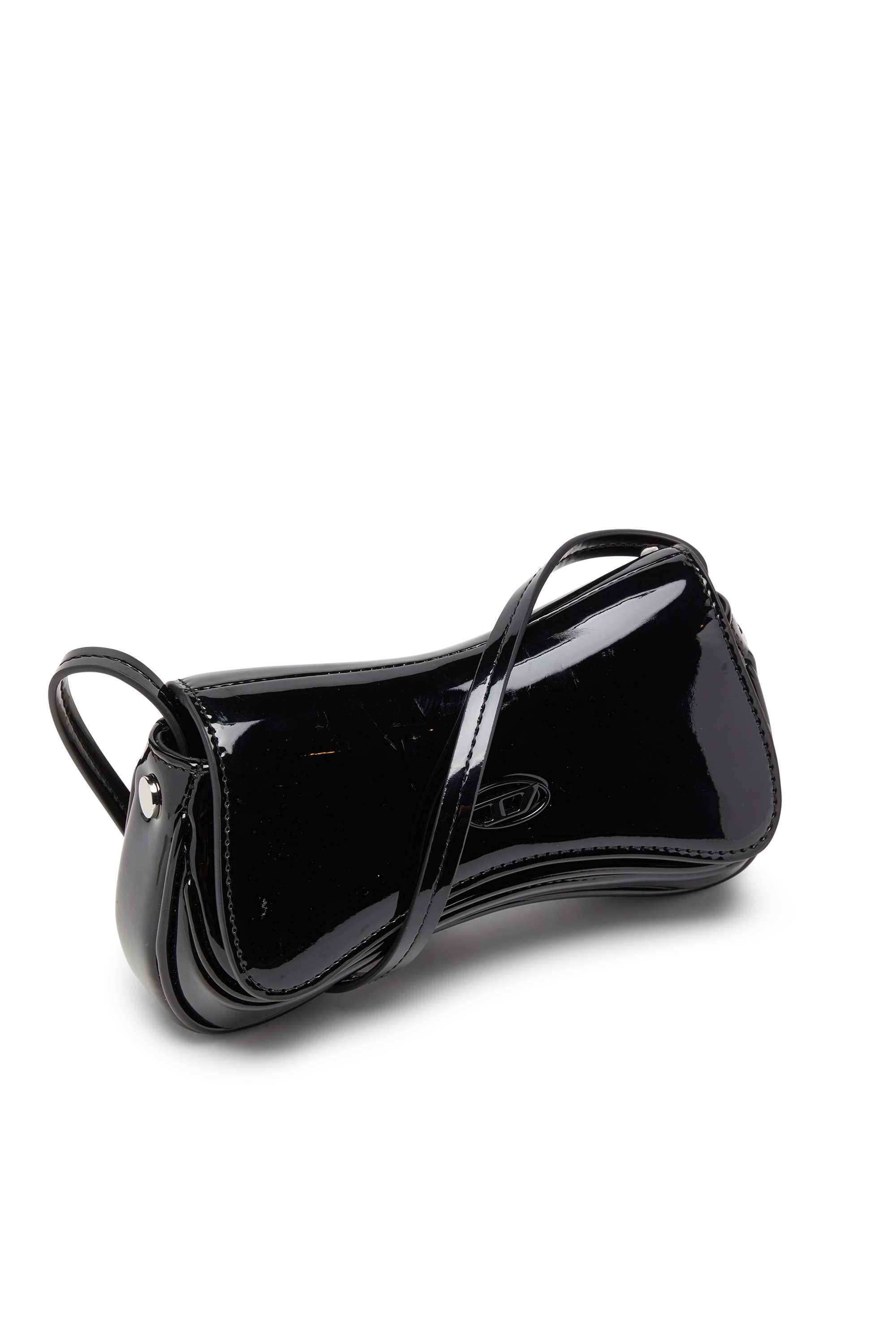 Diesel - PLAY CROSSBODY XS, Female's Play-Small crossbody bag  in glossy PU in ブラック/フラッシュミラー - 5