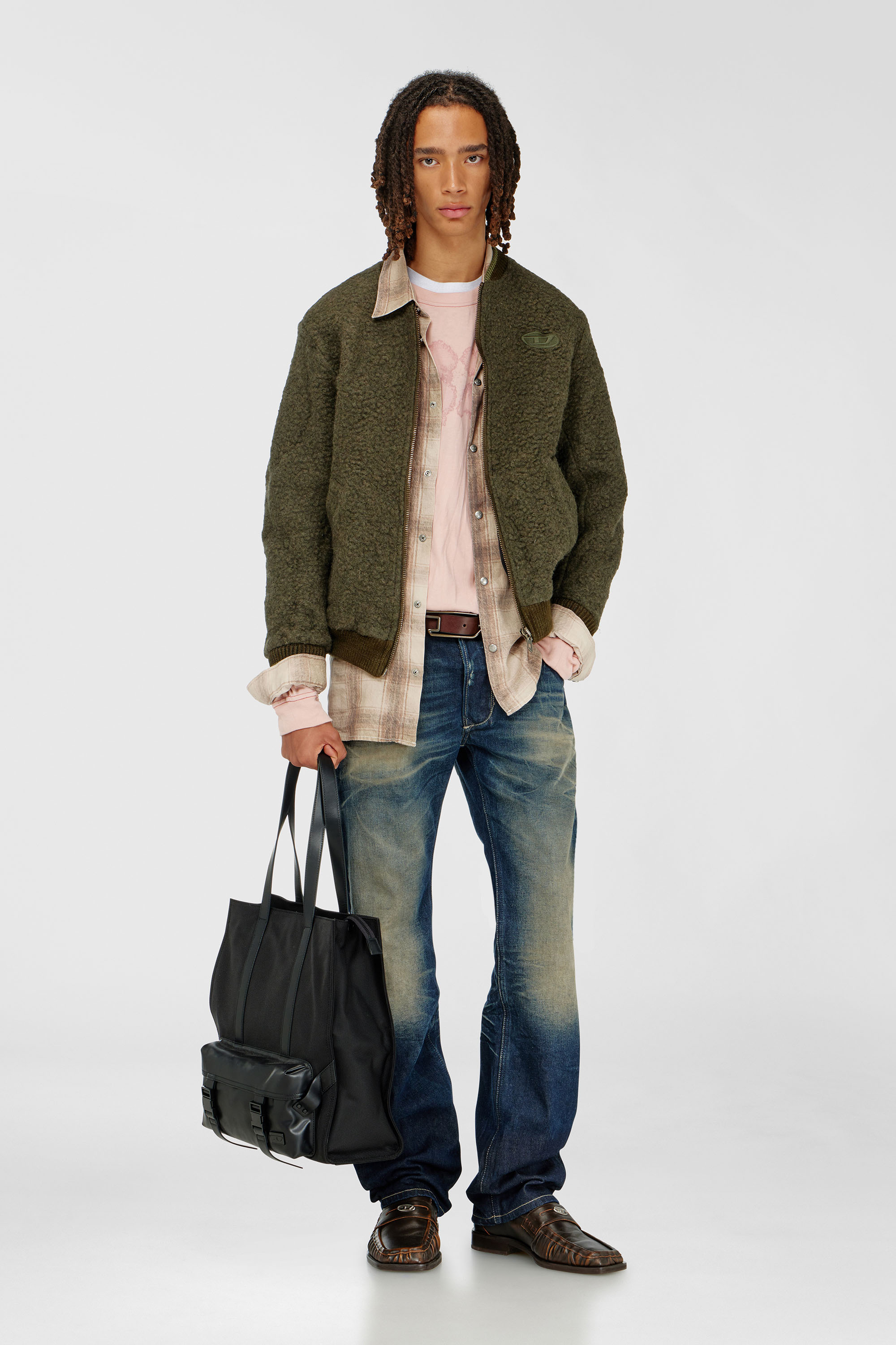 Diesel - S-REDS, Male's ボンバージャケット in ダークグリーン - 1