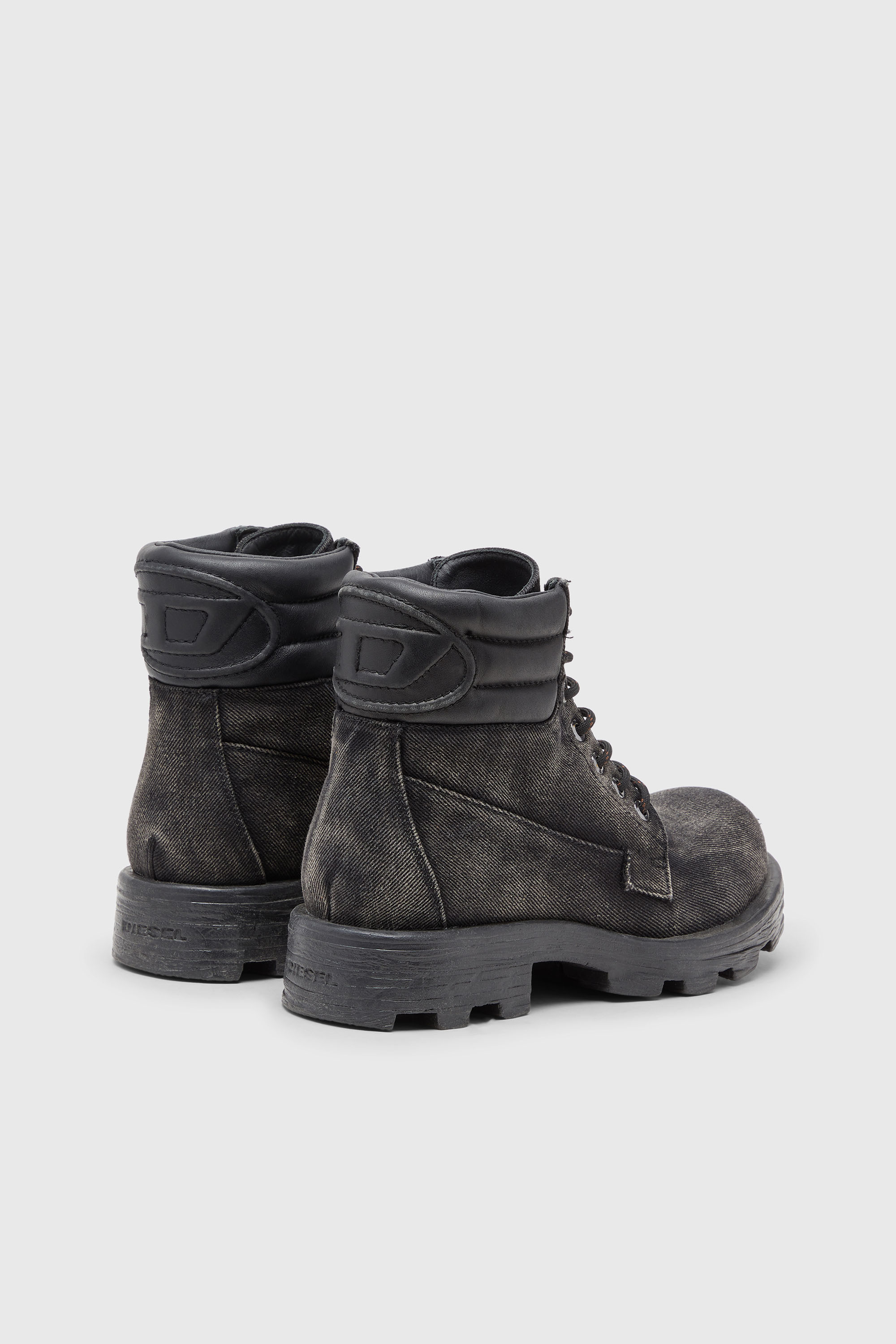Diesel - D-HAMMER LACE UP W, Female's レースアップブーツ in ダークグレー - 3