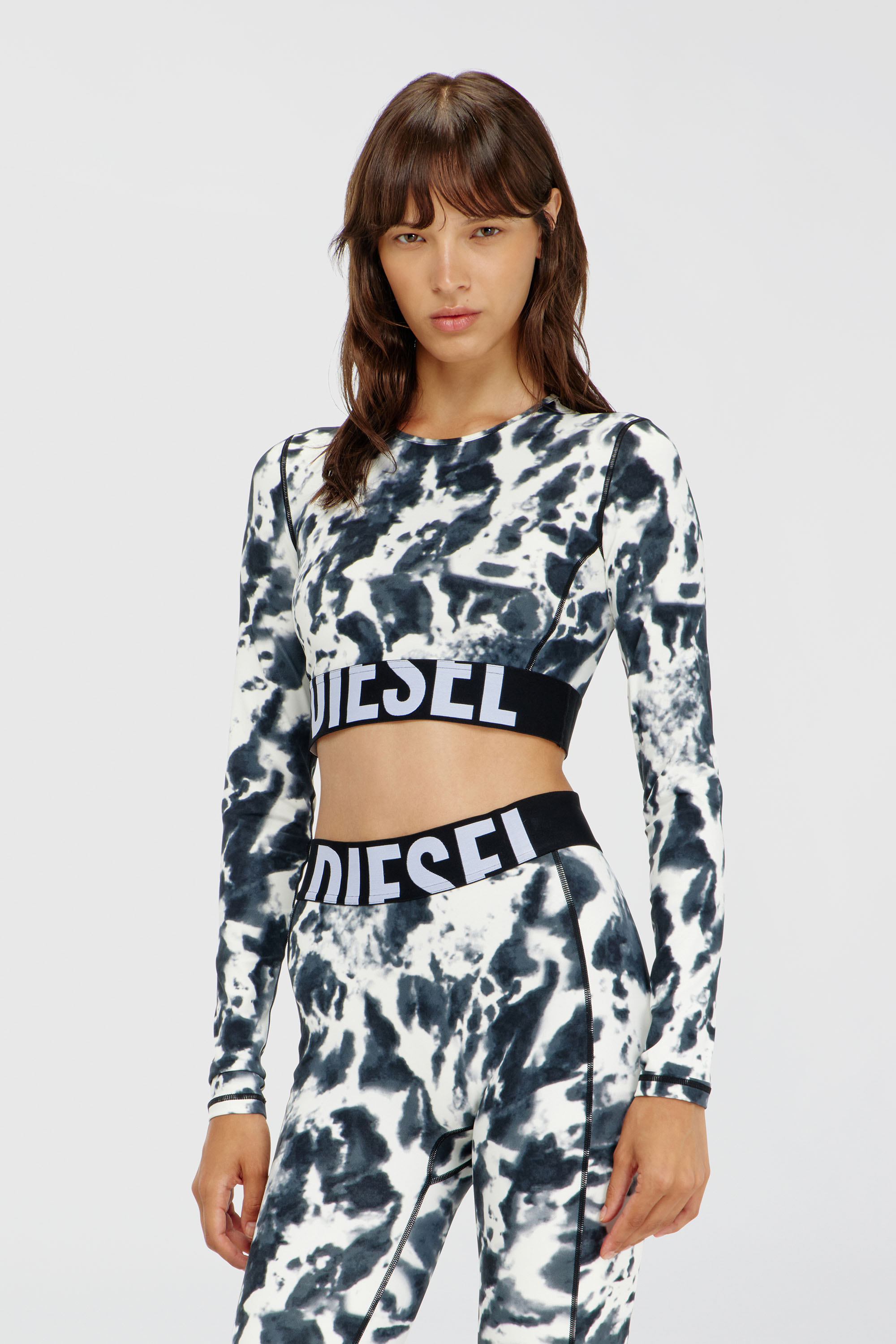 Diesel - MELISSA-D-POP, Female's 長袖トップ in ブラック/ホワイト - 1