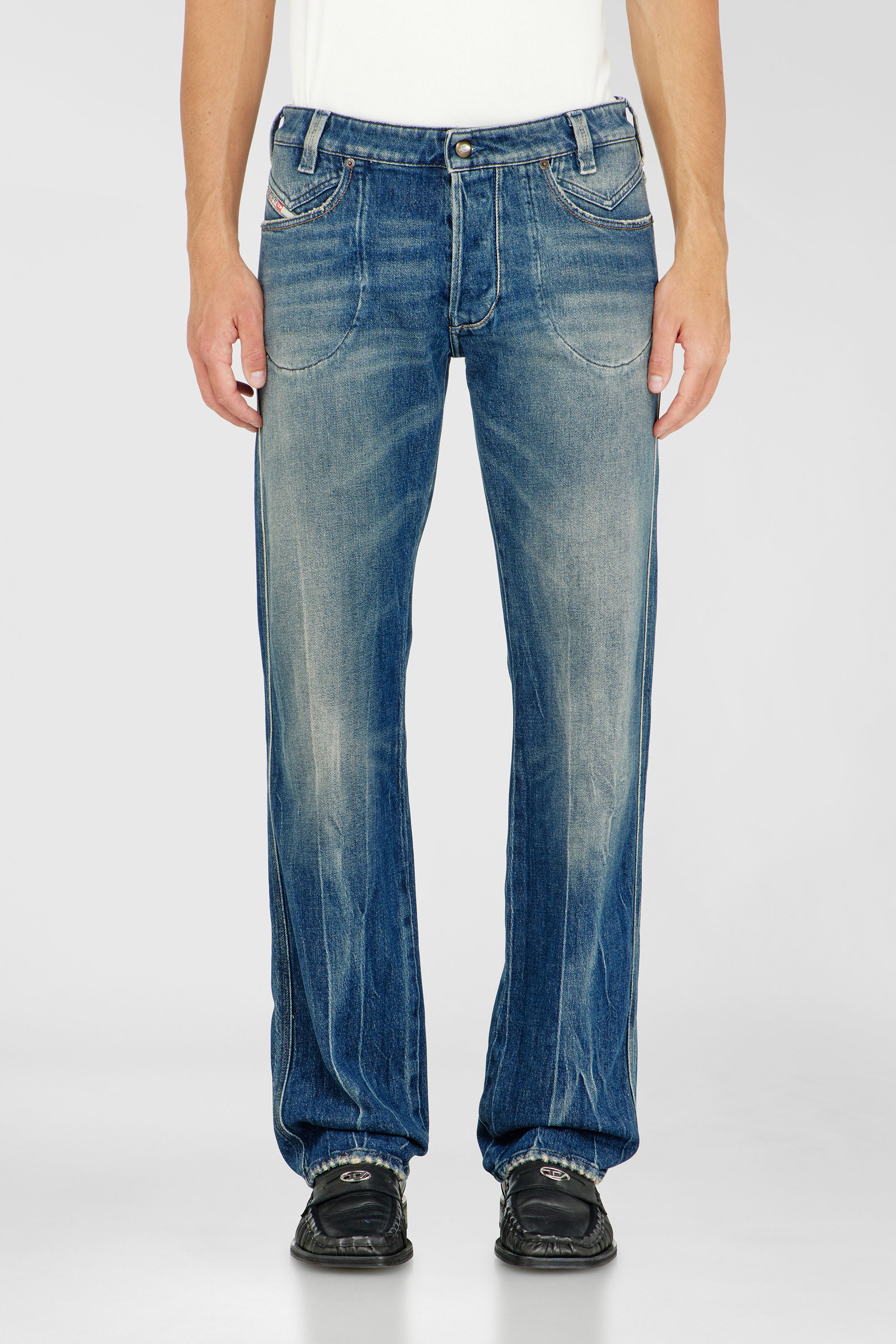 Diesel - Male's Regular Jeans 1985 Larkee 09Q27, ミディアムブルー - 1