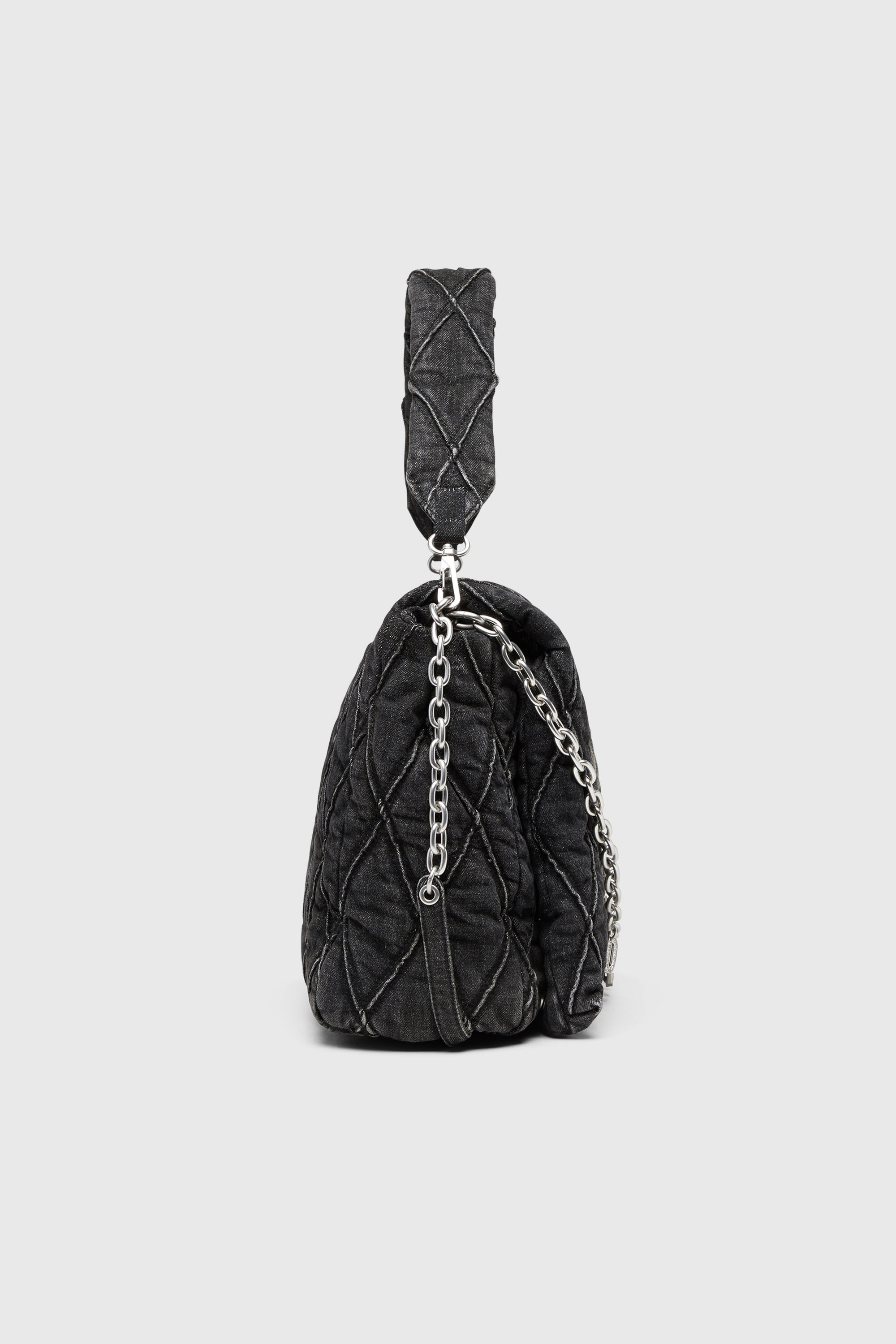 Diesel ウィメンズ バッグ Charm-D Shoulder L bag キルト デニム