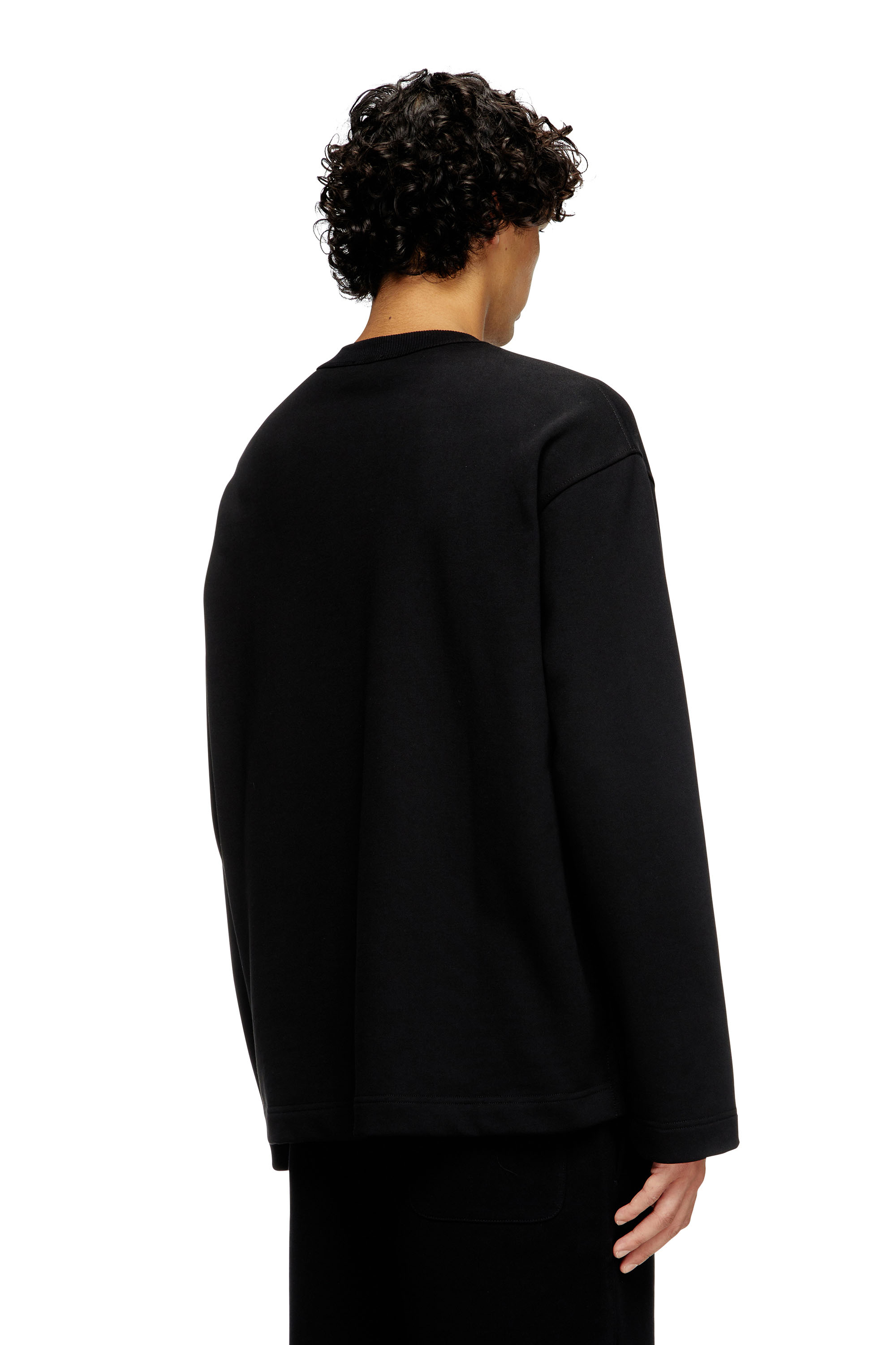 Diesel - S-MACSIS-OD, Male's Sweatshirt with metallic logo in ブラック - 4