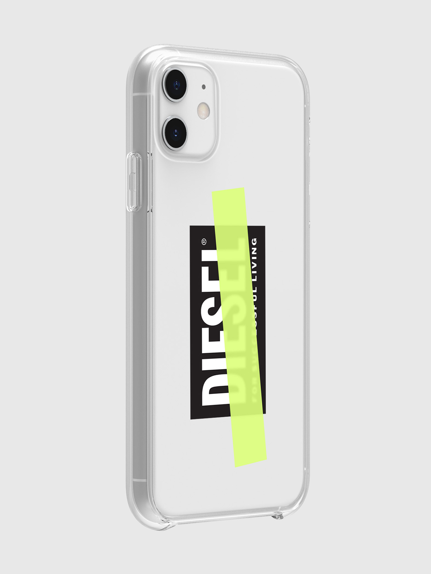 Diesel - DIPH-032-CLYET, Unisex's Printed co-mold case for iPhone 11 in ホワイト/イエロー - 5