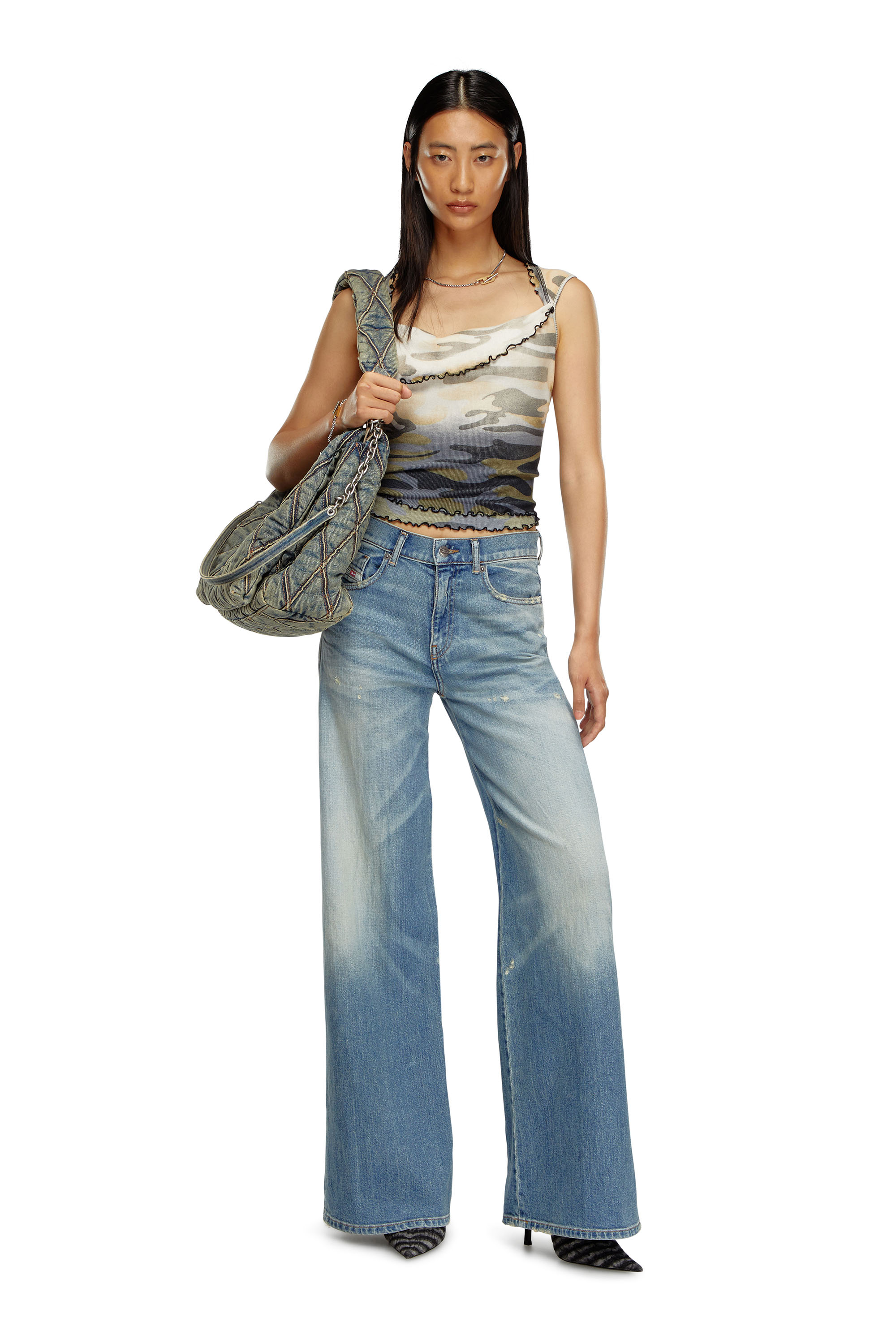 Diesel - Female's Flare Jeans 1978 D-Akemi 09J44, ミディアムブルー - 2