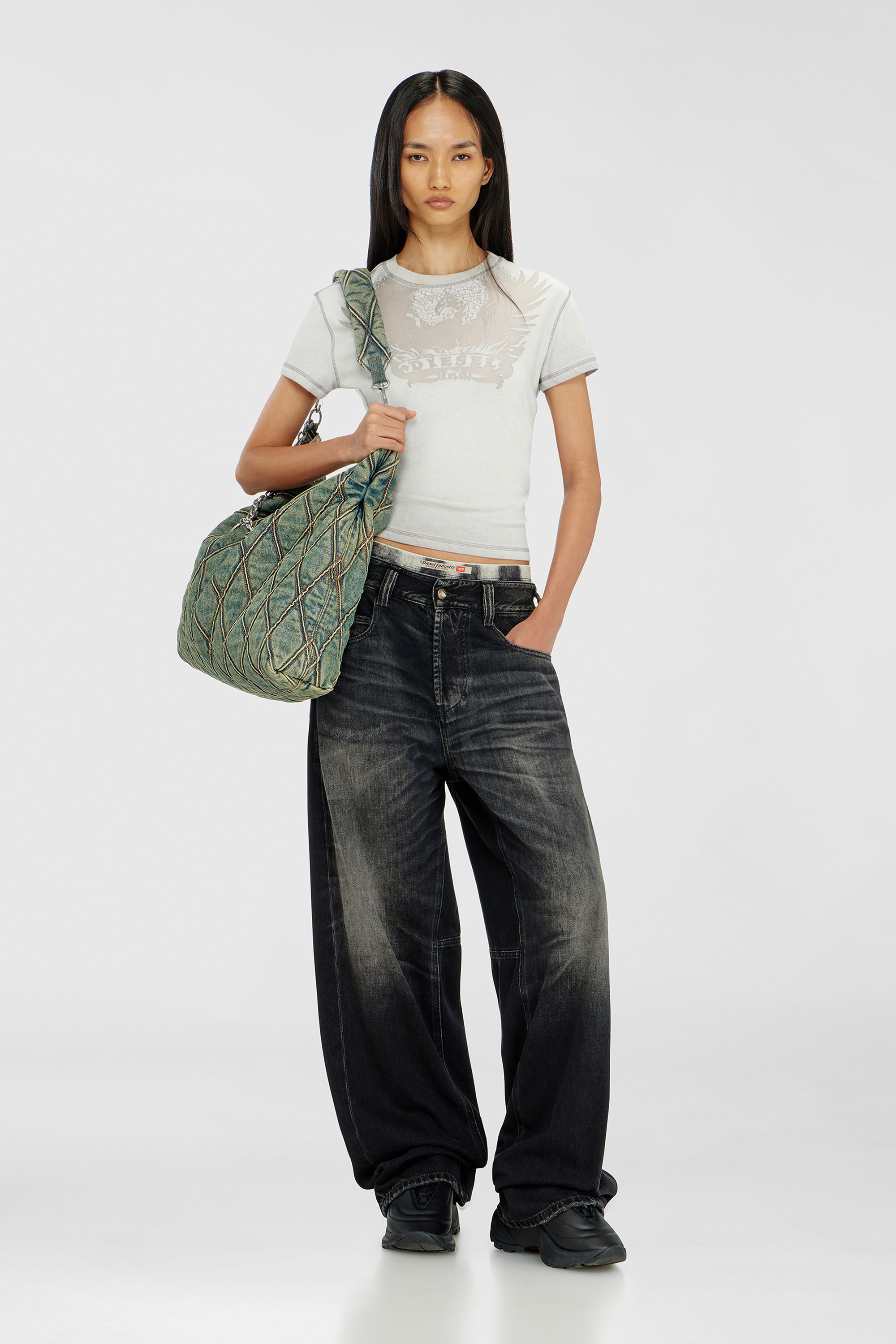 Diesel - Unisex's Relaxed Jeans 1997 D-Enim-M 09P65, ブラック/ダークグレー - 7