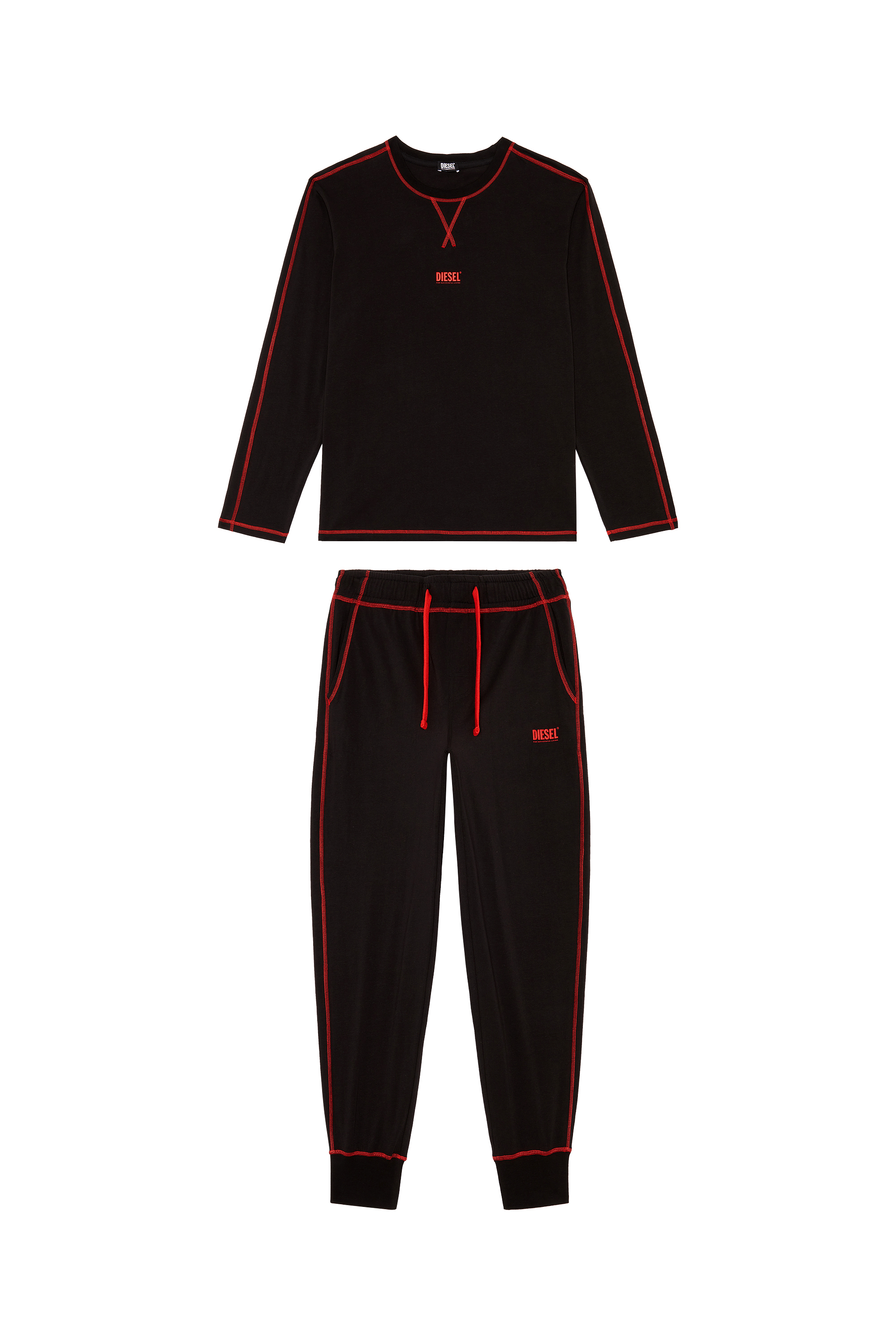 Diesel - UMSET-WILLONG, Male's ルームウェアセットアップ in ブラック - 2