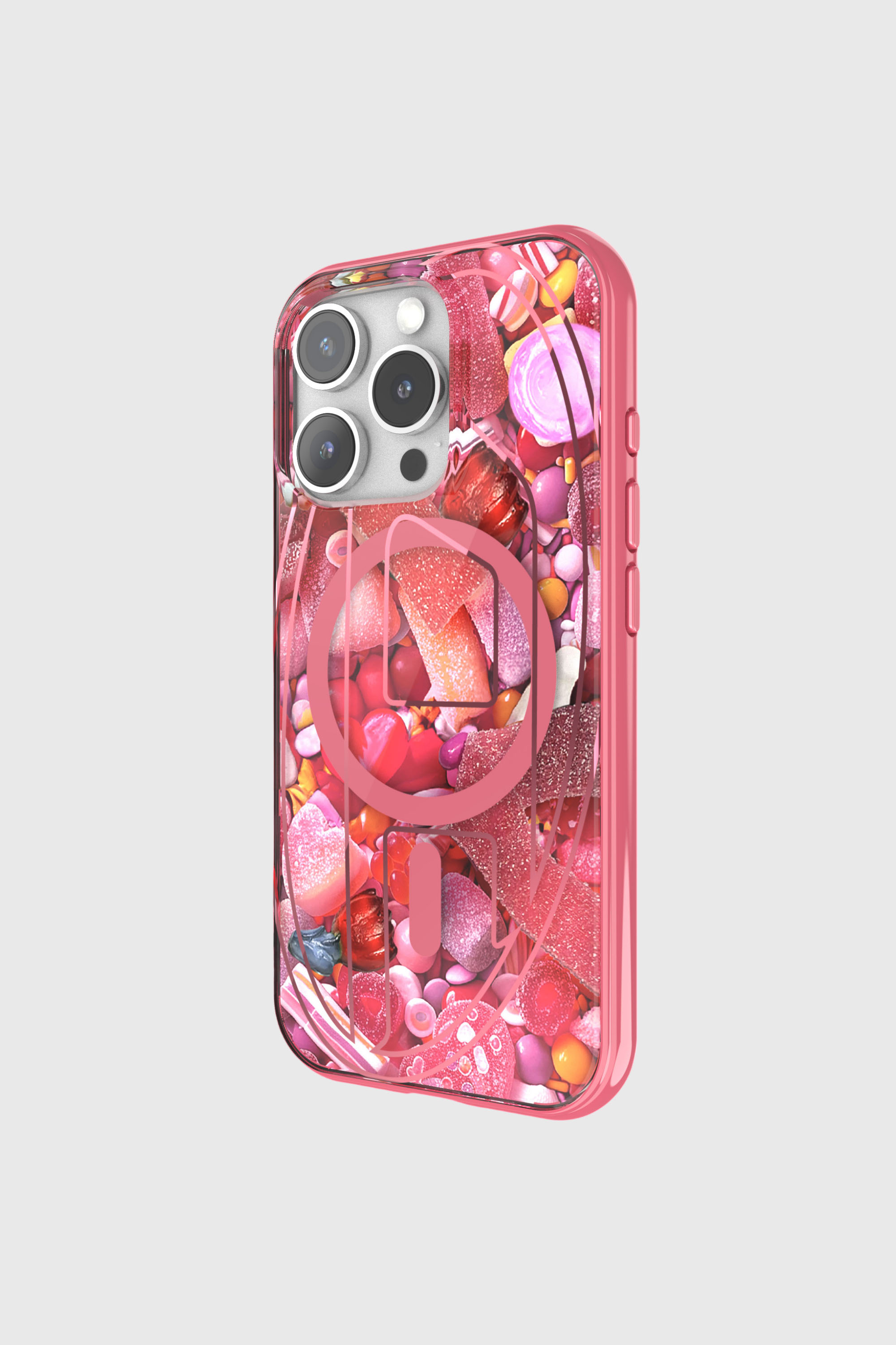 Diesel - 60250 AOP CASE, Unisex's Oval D Case with Magsafe iPhone 16 Pro in ピンク / ホワイト - 3