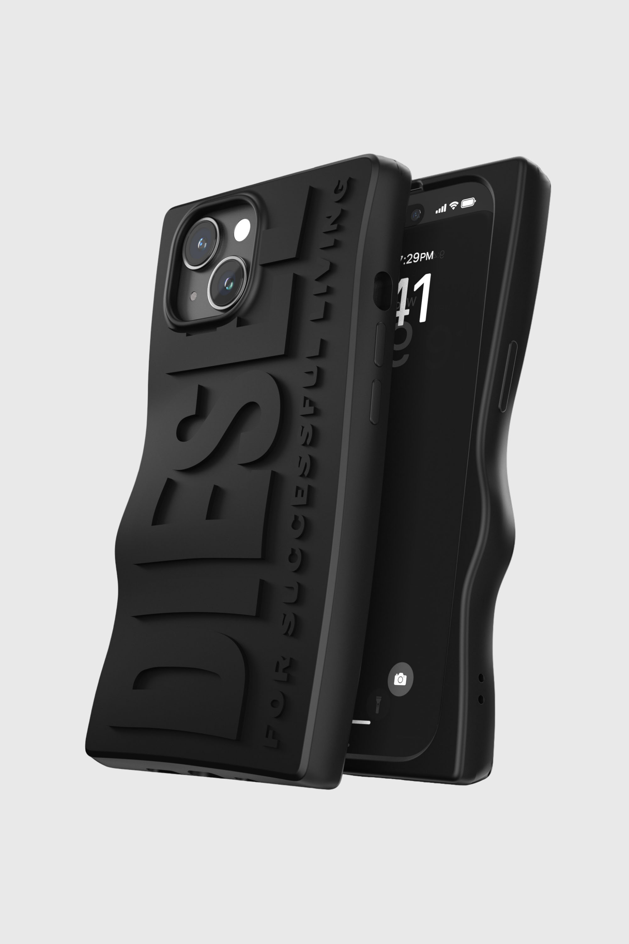 Diesel - 60076 MOULDED CASE, Unisex's iPhone 15 in ブラック - 4