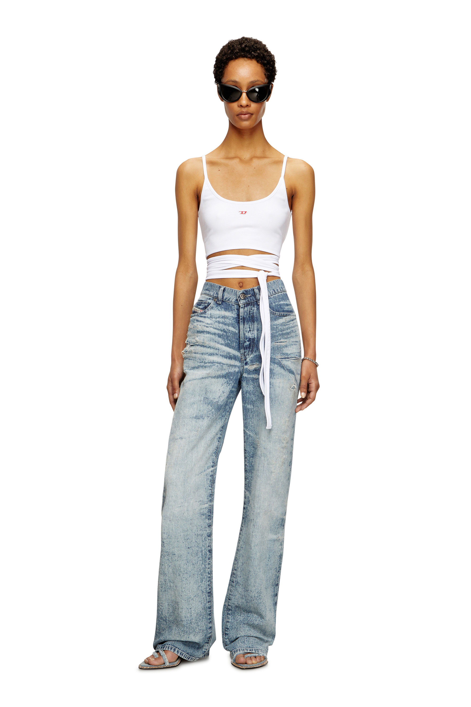 Diesel - Female's Regular Jeans 1971 D-Sent 068TY, ライトブルー - 2