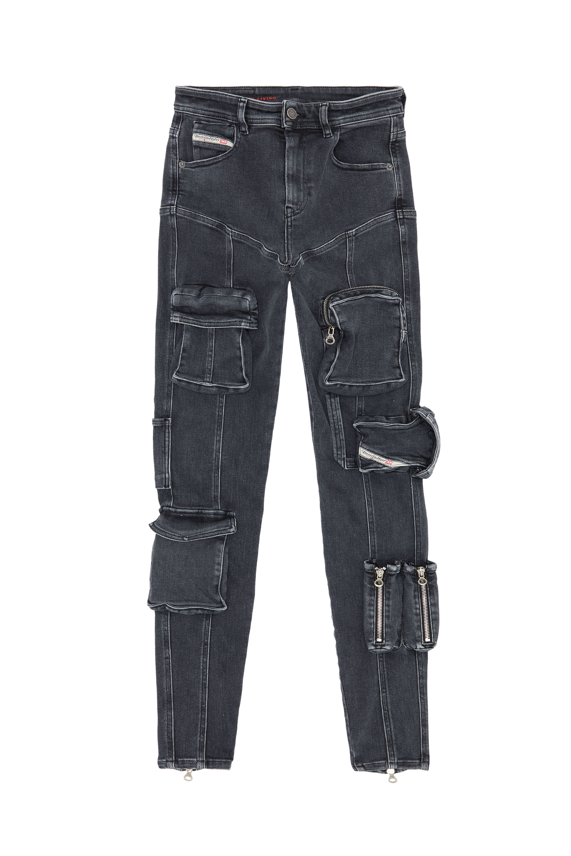 Diesel - Super skinny Jeans 1984 Slandy-High 09F27, ブラック/ダークグレー - Image 6