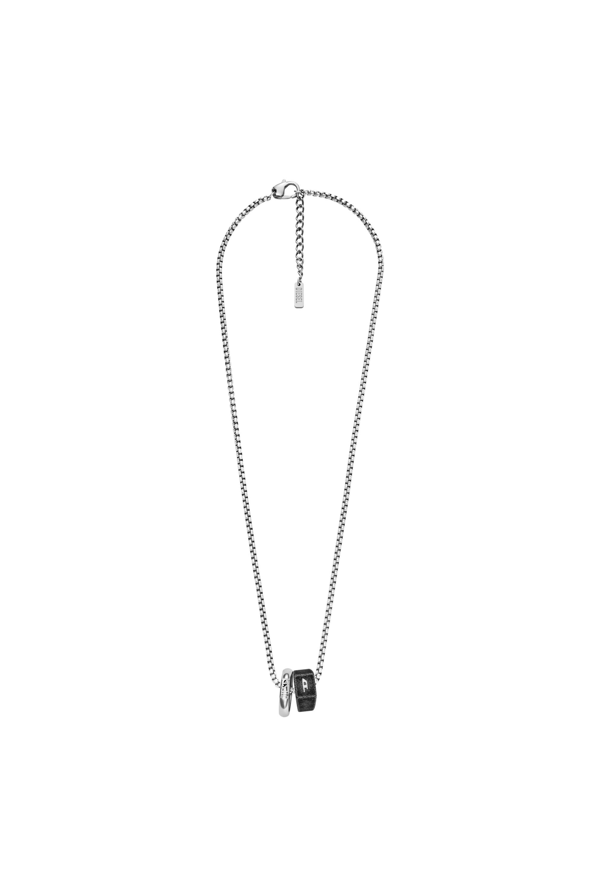 Diesel - DX1654SET JEWELLERY, Unisex's Stainless steel necklace and earring set in シルバー - 1