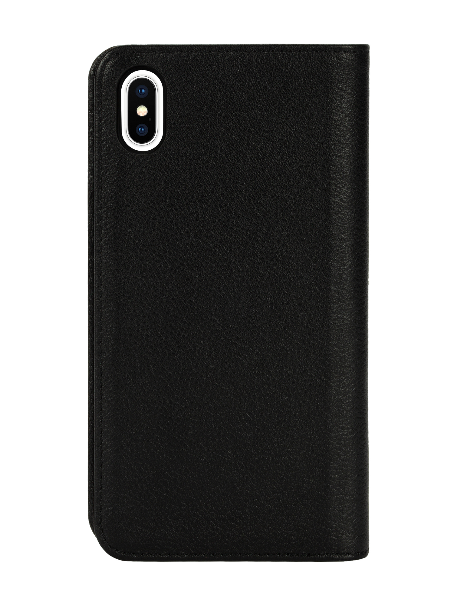 Diesel - DIESEL 2-IN-1 FOLIO CASE FOR IPHONE XS MAX, Unisex's Black leather printed and debossed logo case, iPhone XS MaX in ブラック - 2