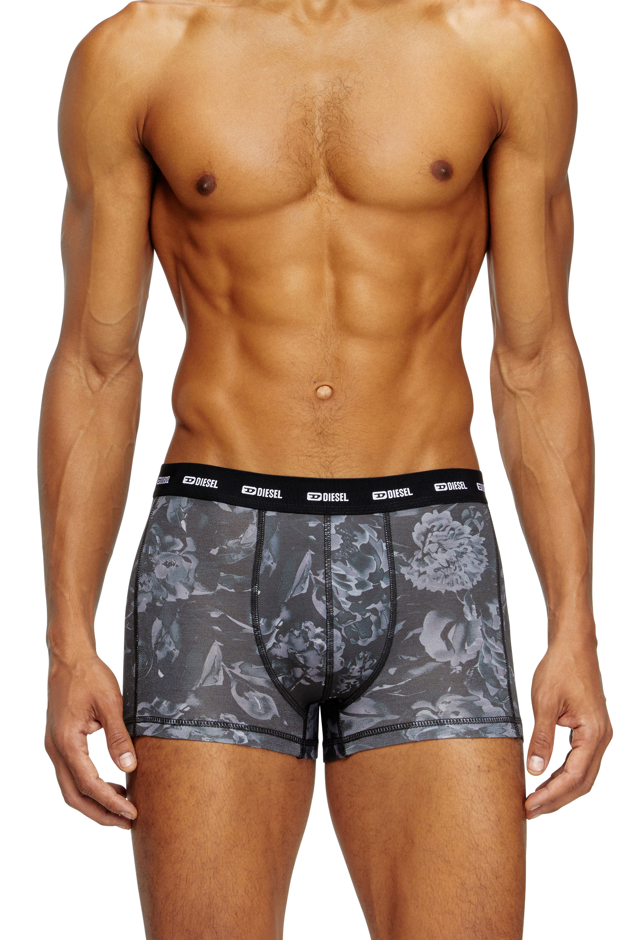 Diesel - DAMIEN-UTLT, Male's Boxer briefs with Flower print in グレー - 2