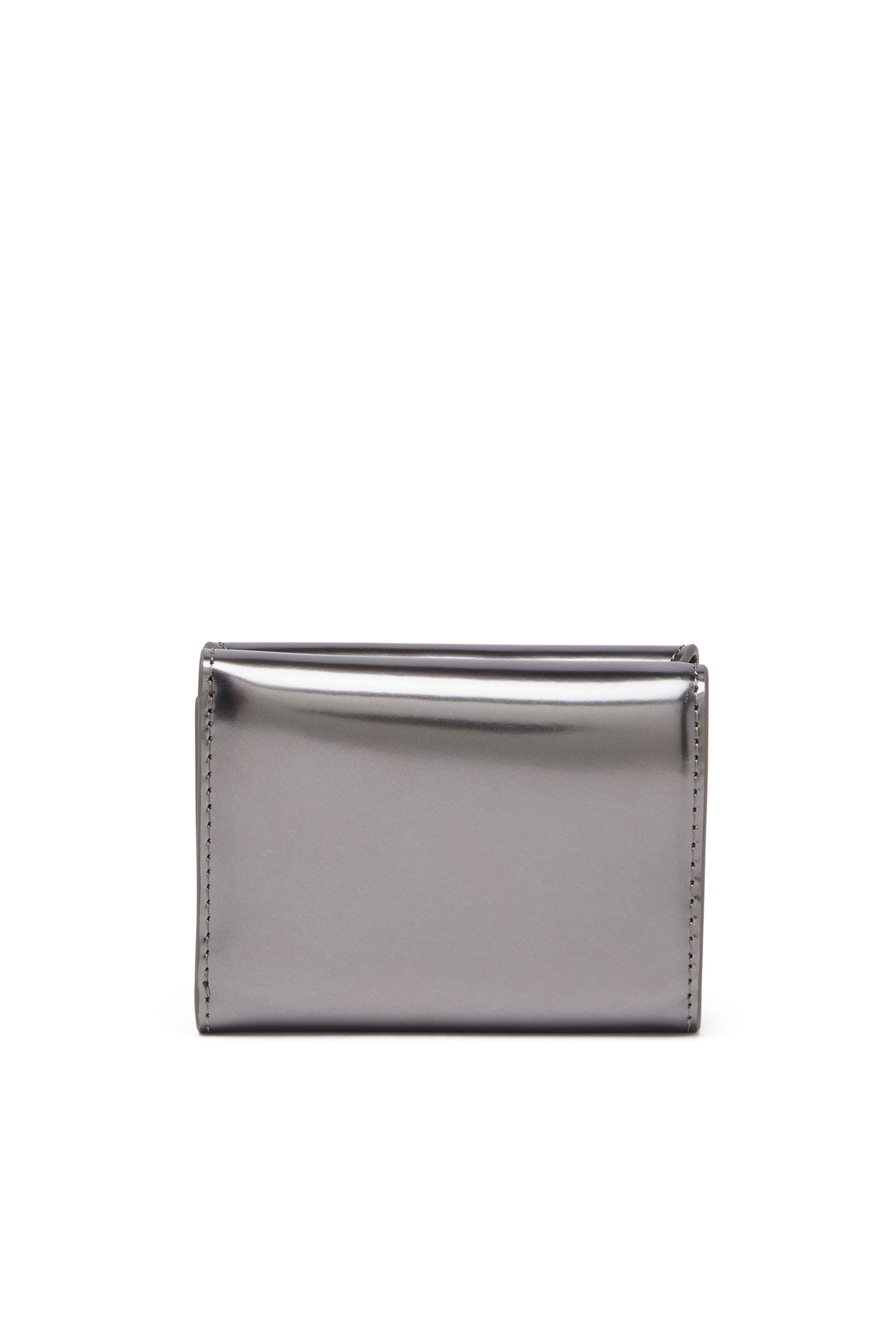 Diesel - 1DR TRI FOLD COIN XS II, Female's Tri-fold wallet in mirrored leather in グレー - 2