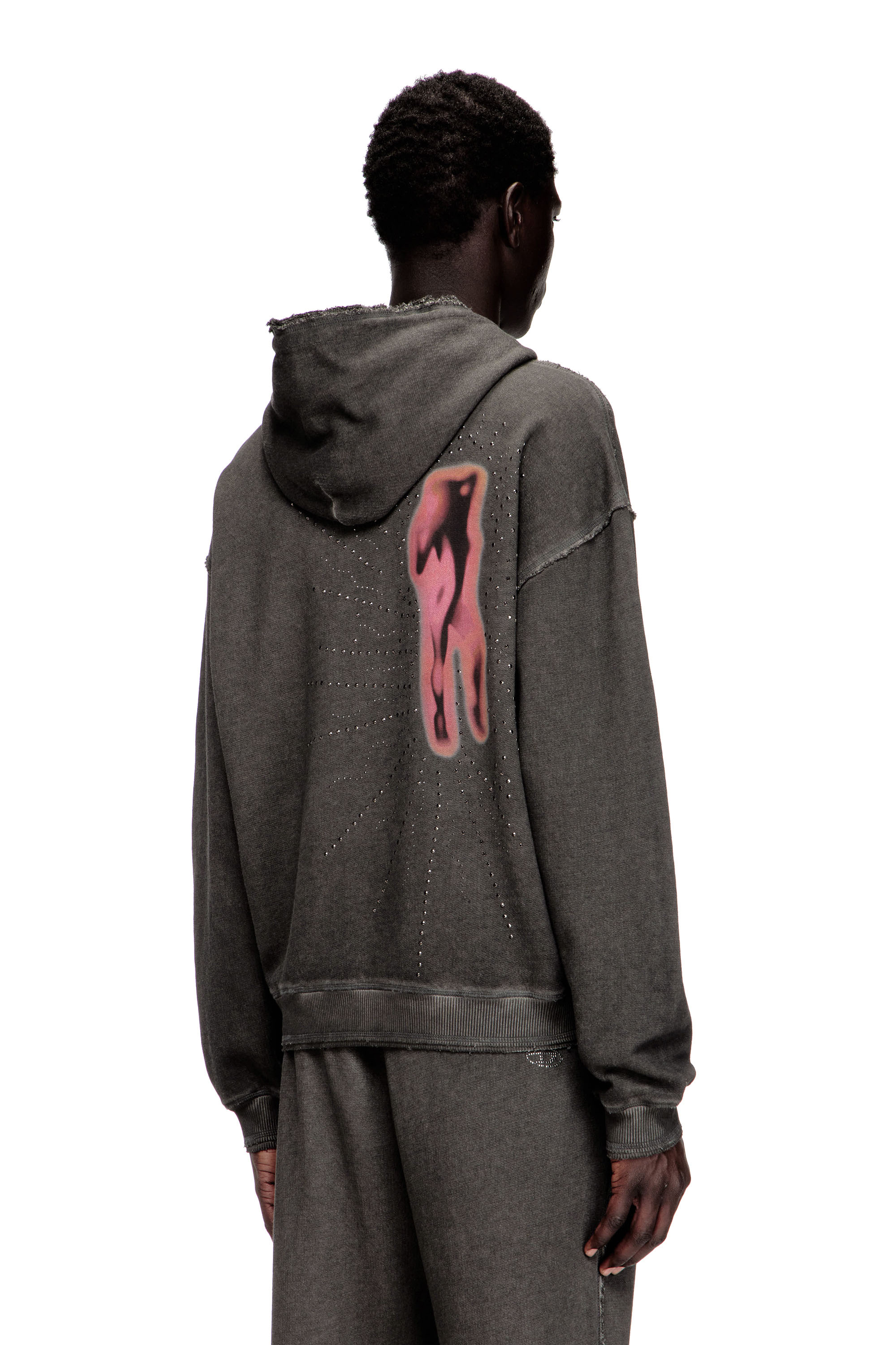 Diesel - S-QUINN-HOOD, Male's プルオーバーパーカー in グレー - 4