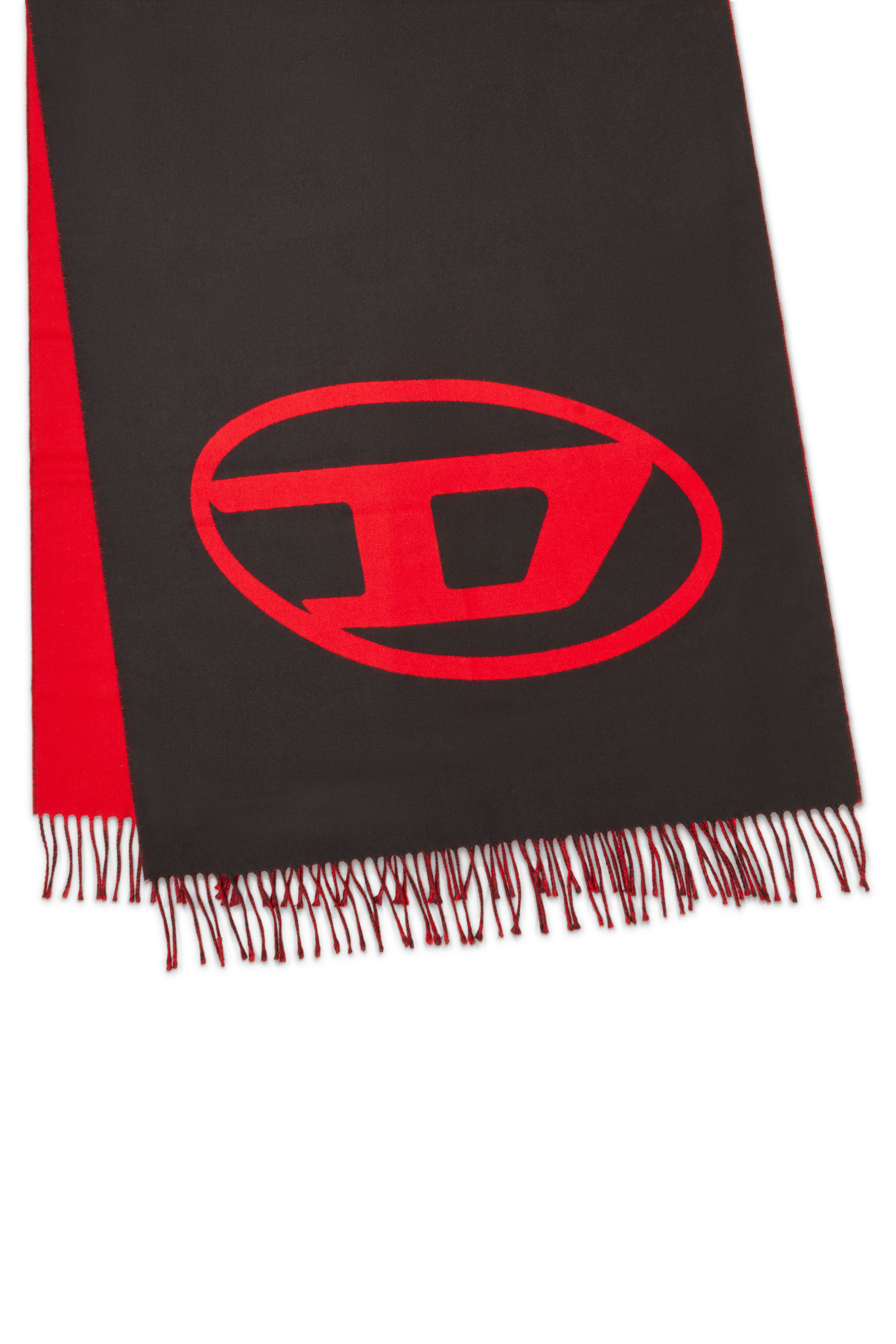 Diesel - S-TEVIE, Male's Reversible two tone wool scarf in ブラック - 3