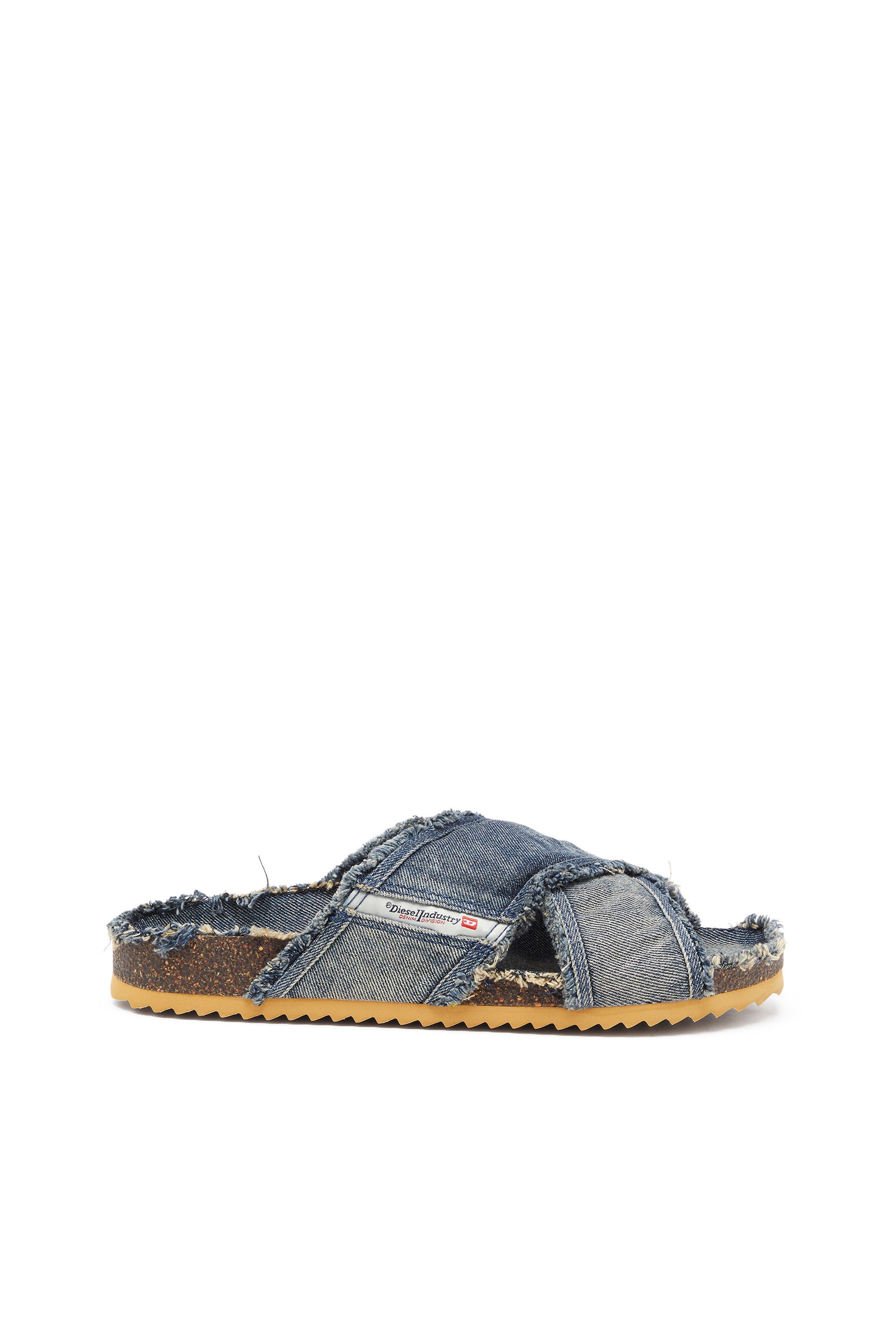 Diesel - D-WOODSTOCK CROSS, Male's フラットサンダル in ミディアムブルー - 1