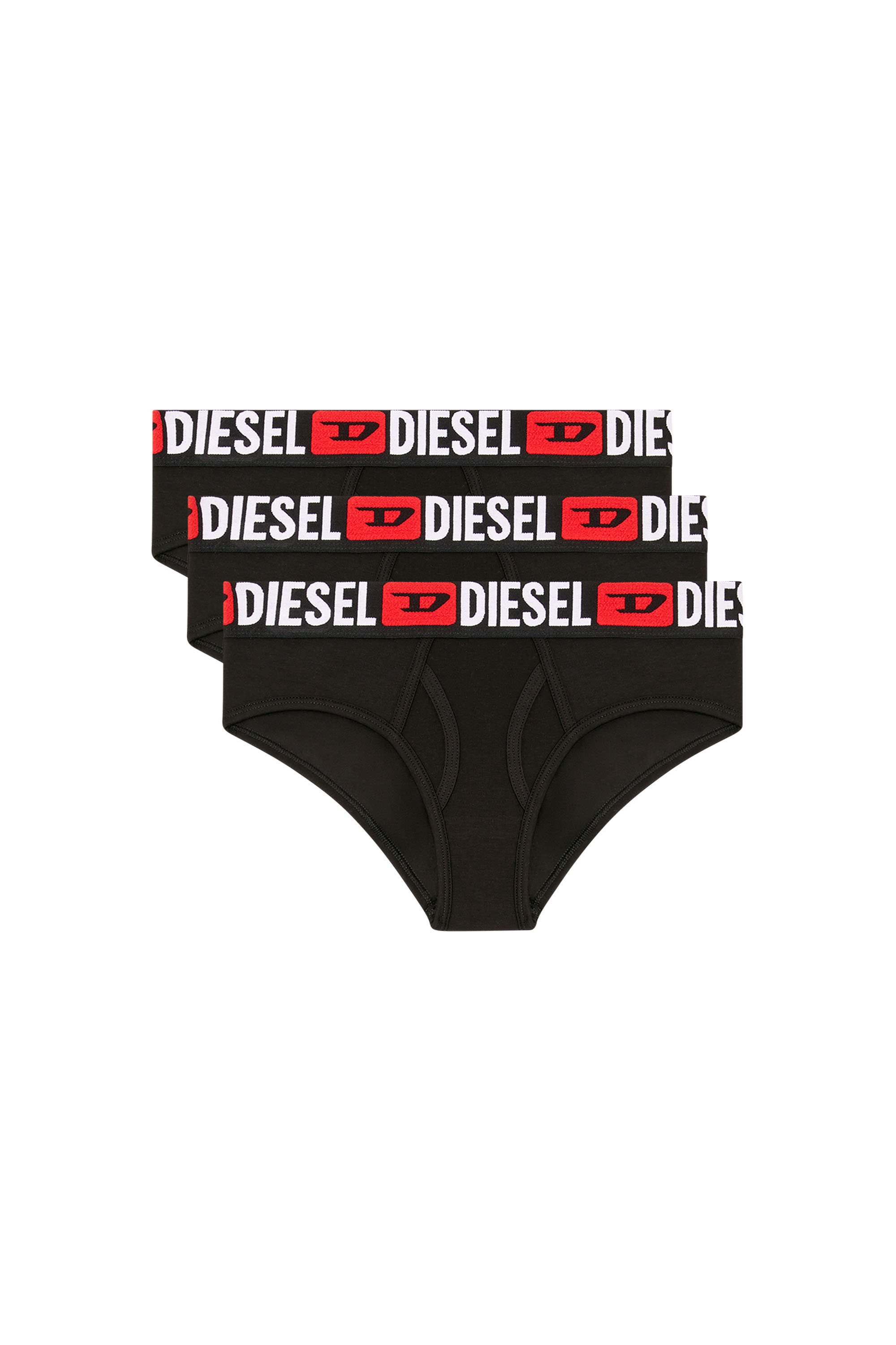 Diesel - OXY-D-CORE-3PACK, Female's Three-pack briefs with maxi-logo waist in ブラック - 1