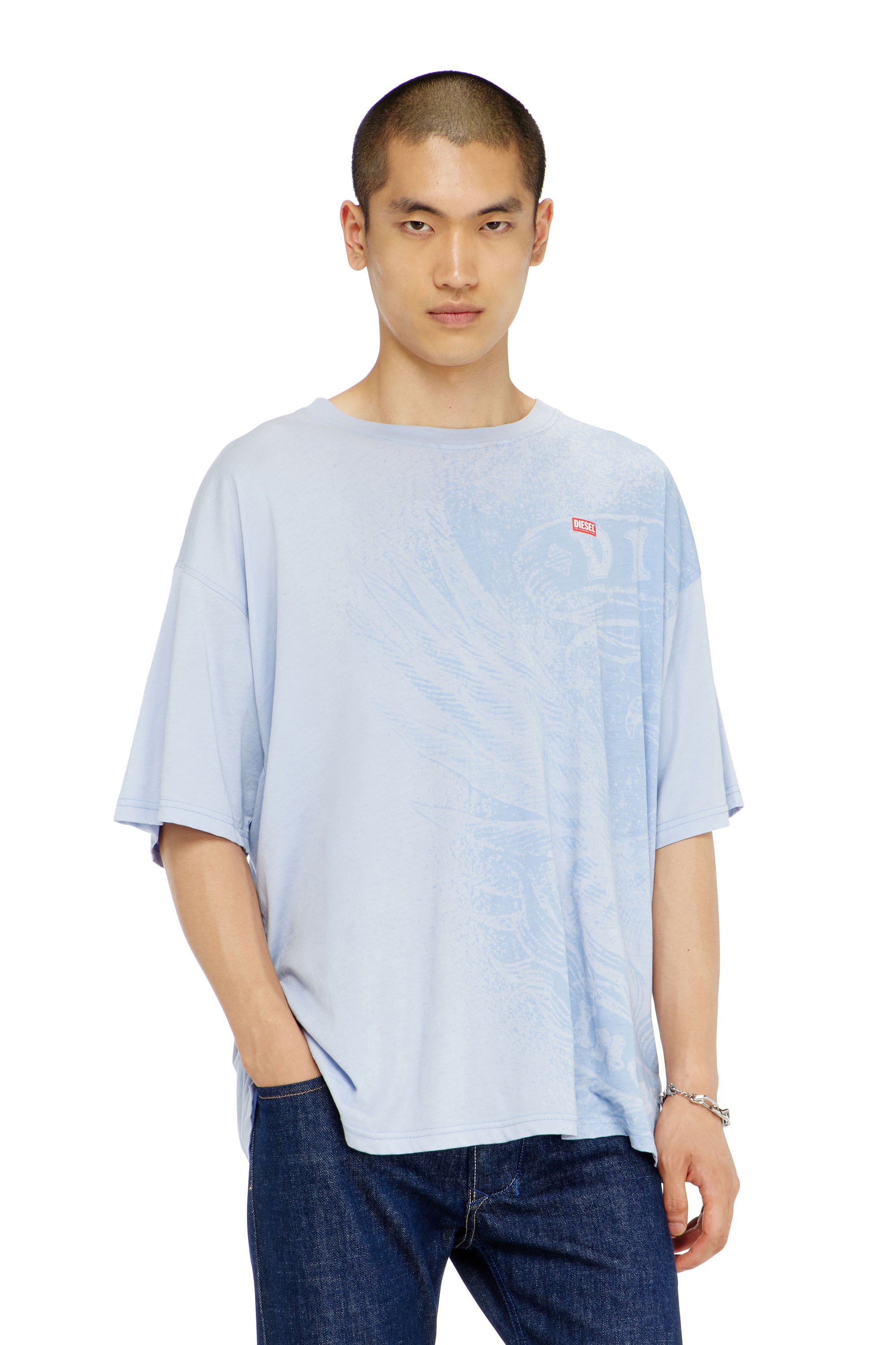 Diesel - T-BOXT-AA3, Male's Tシャツ in ライトブルー - 1