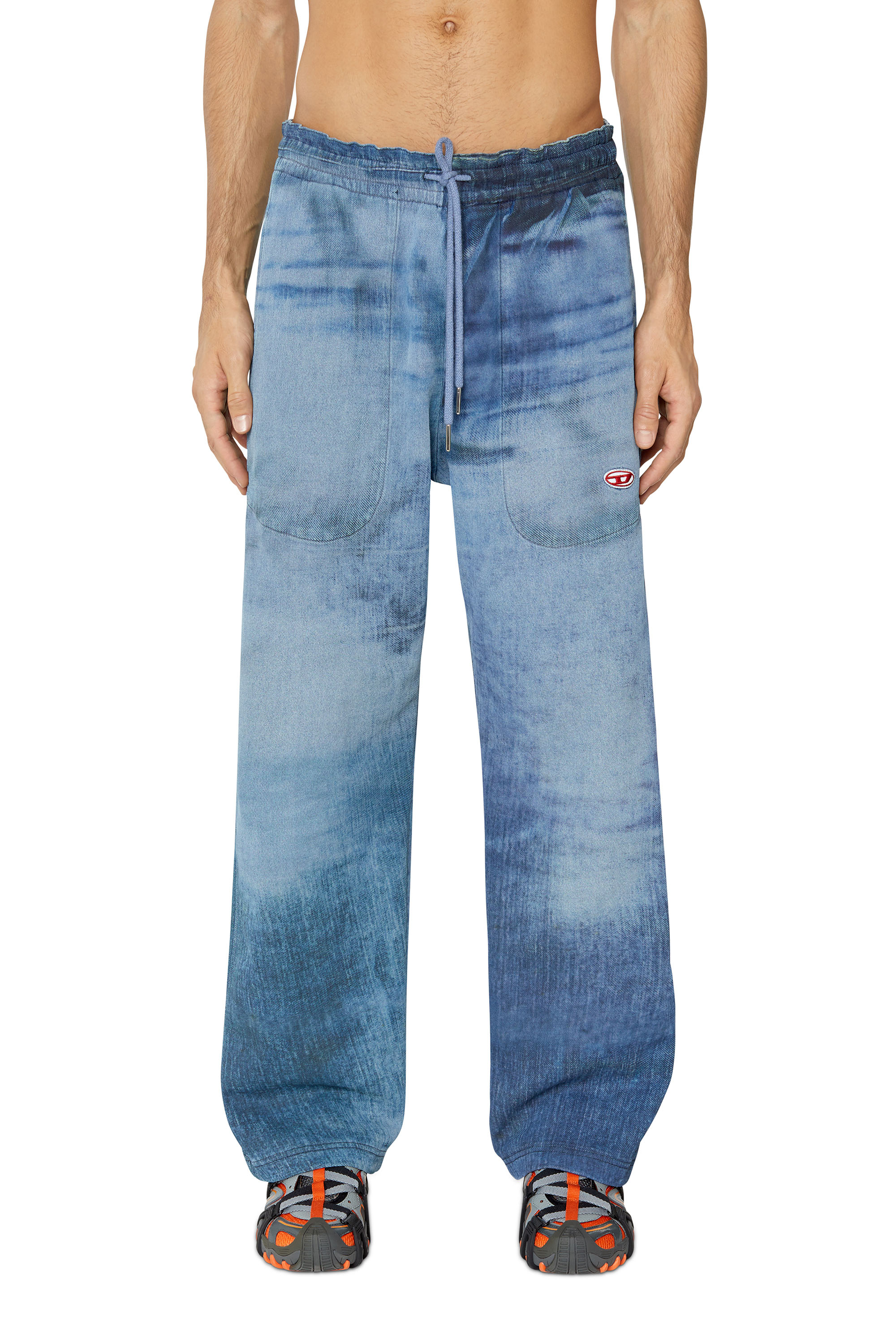 Diesel - Straight D-Martians Track Denim 068AY, ダークブルー - Image 1