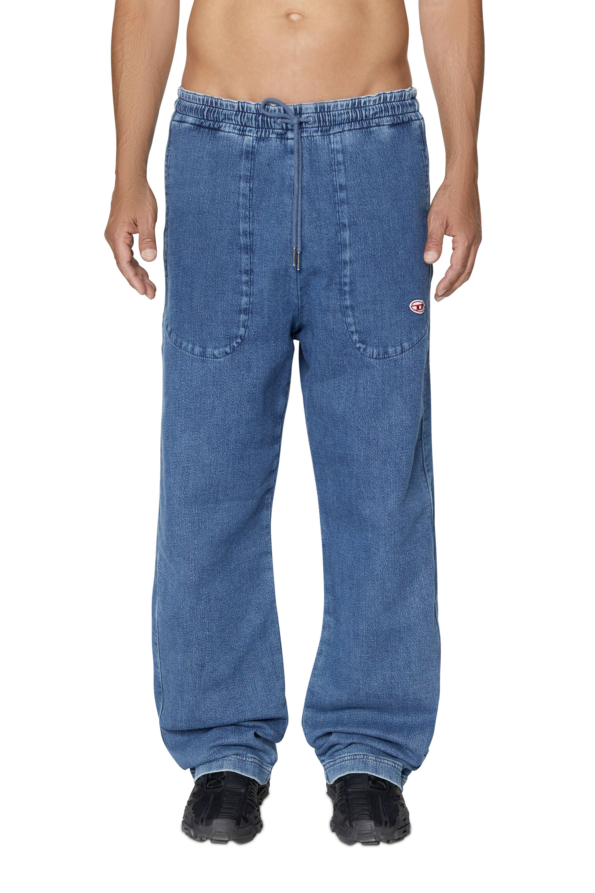 Diesel - Straight D-Martians Track Denim 09C99, ミディアムブルー - Image 1
