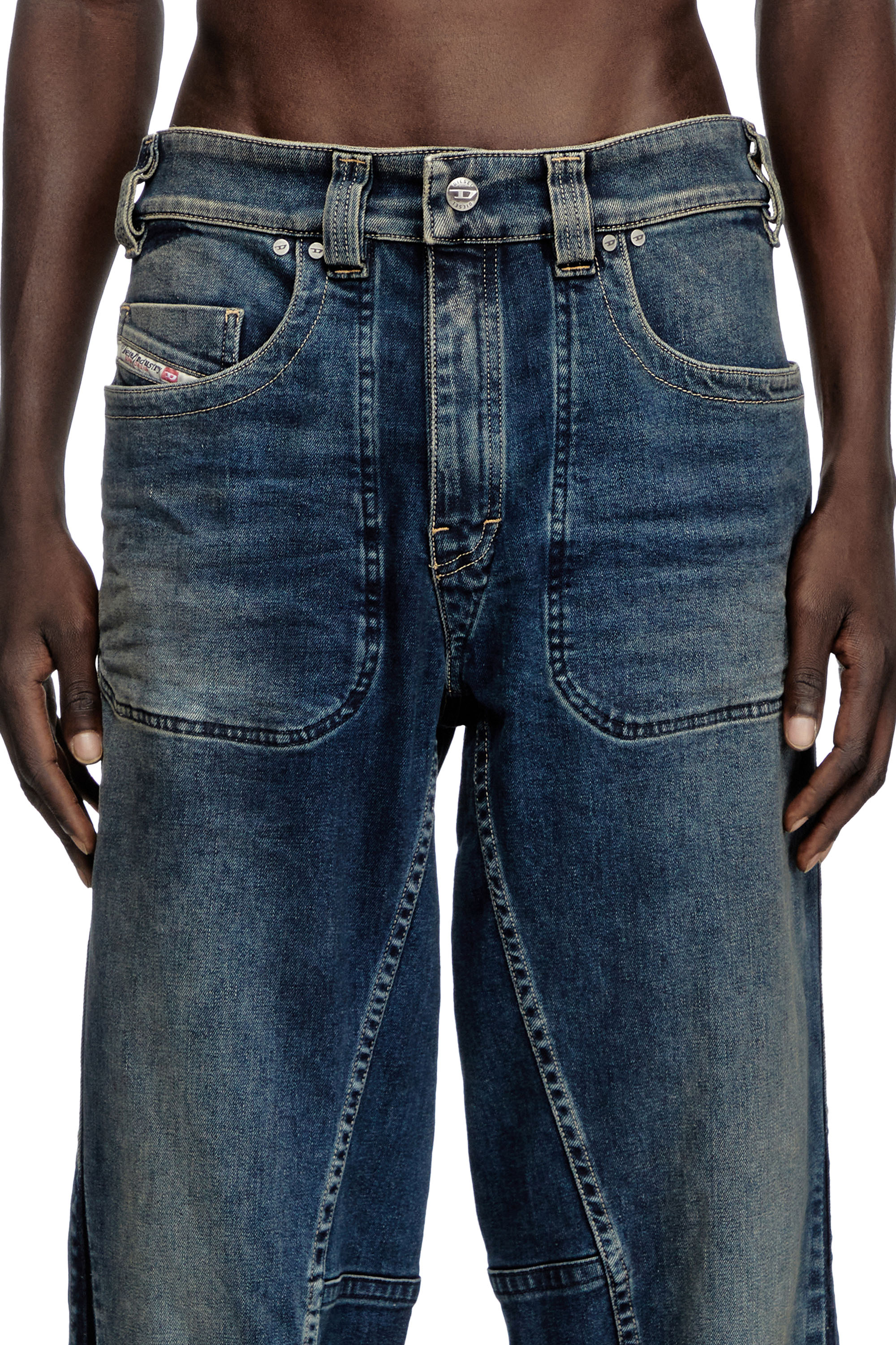Diesel - Male's Relaxed Jeans 2001 D-Macro 09J06, ミディアムブルー - 5