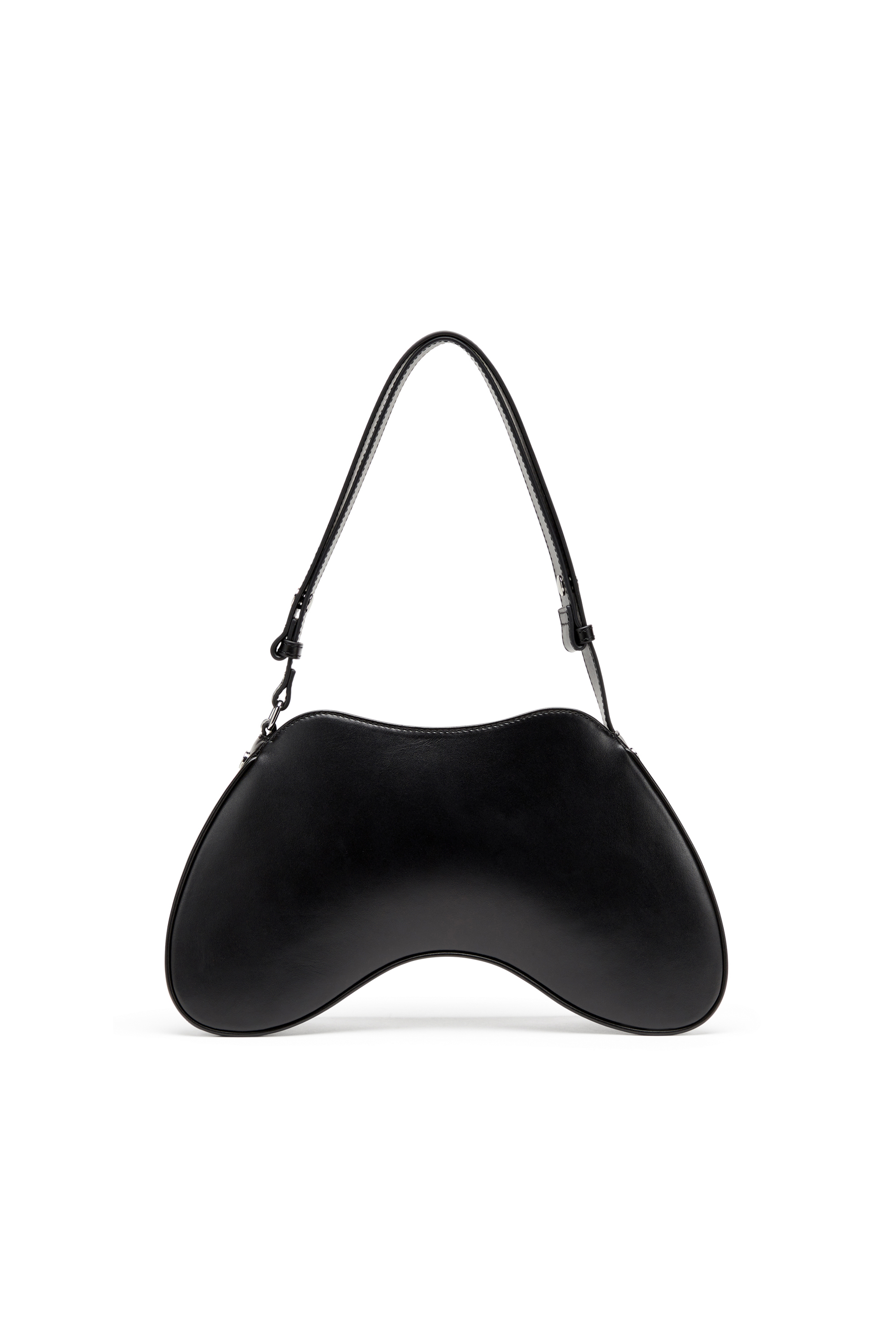 Diesel - PLAY SHOULDER, Female's Play-Semi gloss leather shoulder bag in ブラック - 2