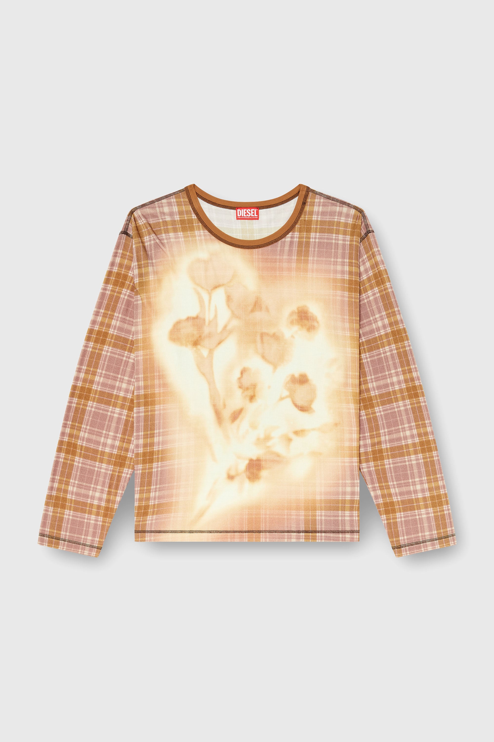 Diesel - T-JOY-LS, Male's 長袖Tシャツ in ライトブラウン - 2