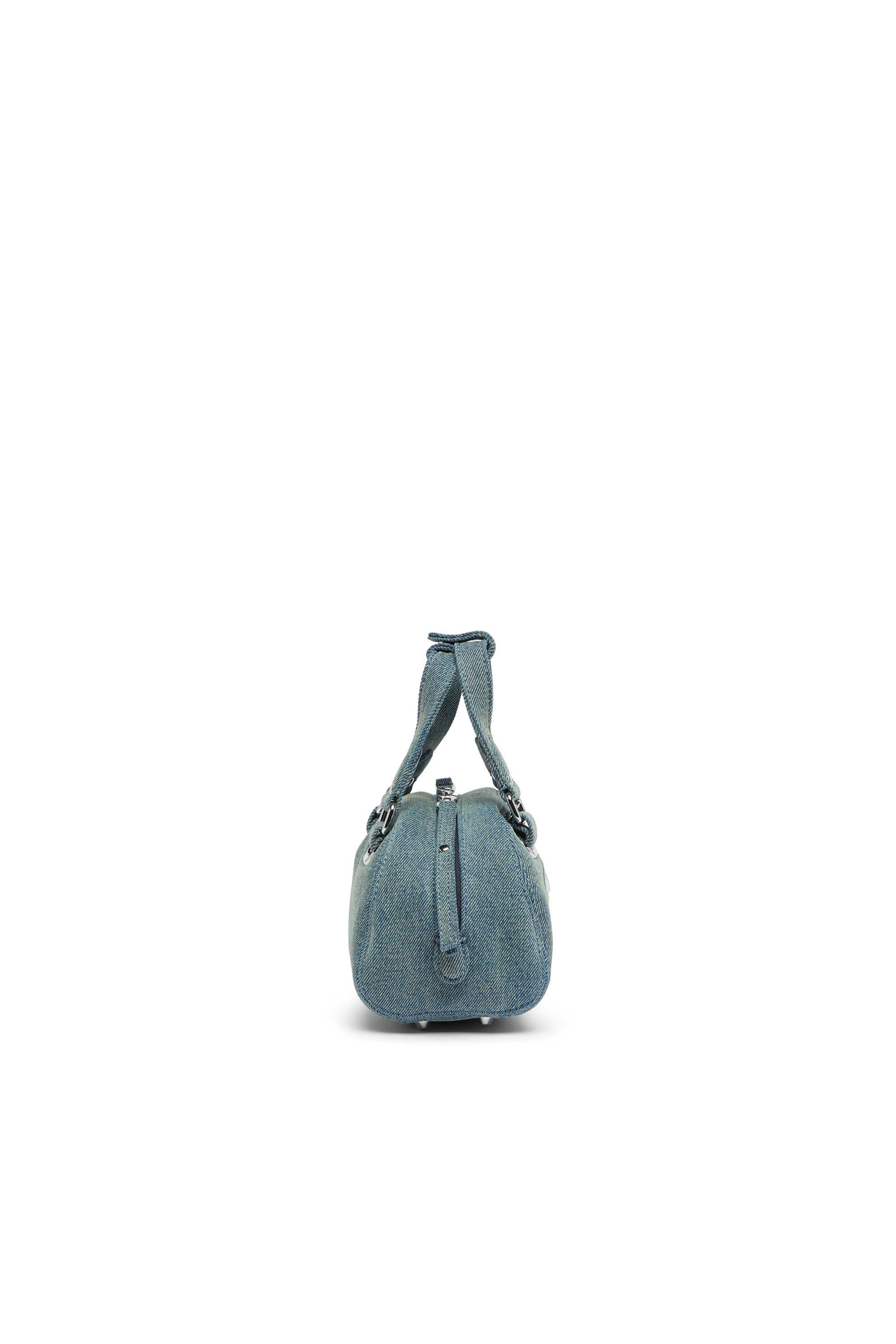 Diesel - 1DR DOME SOFT CROSSBODY, Unisex's 1DR Dome-Small bowling bag in denim with Oval D logo in ライトブルー - 3