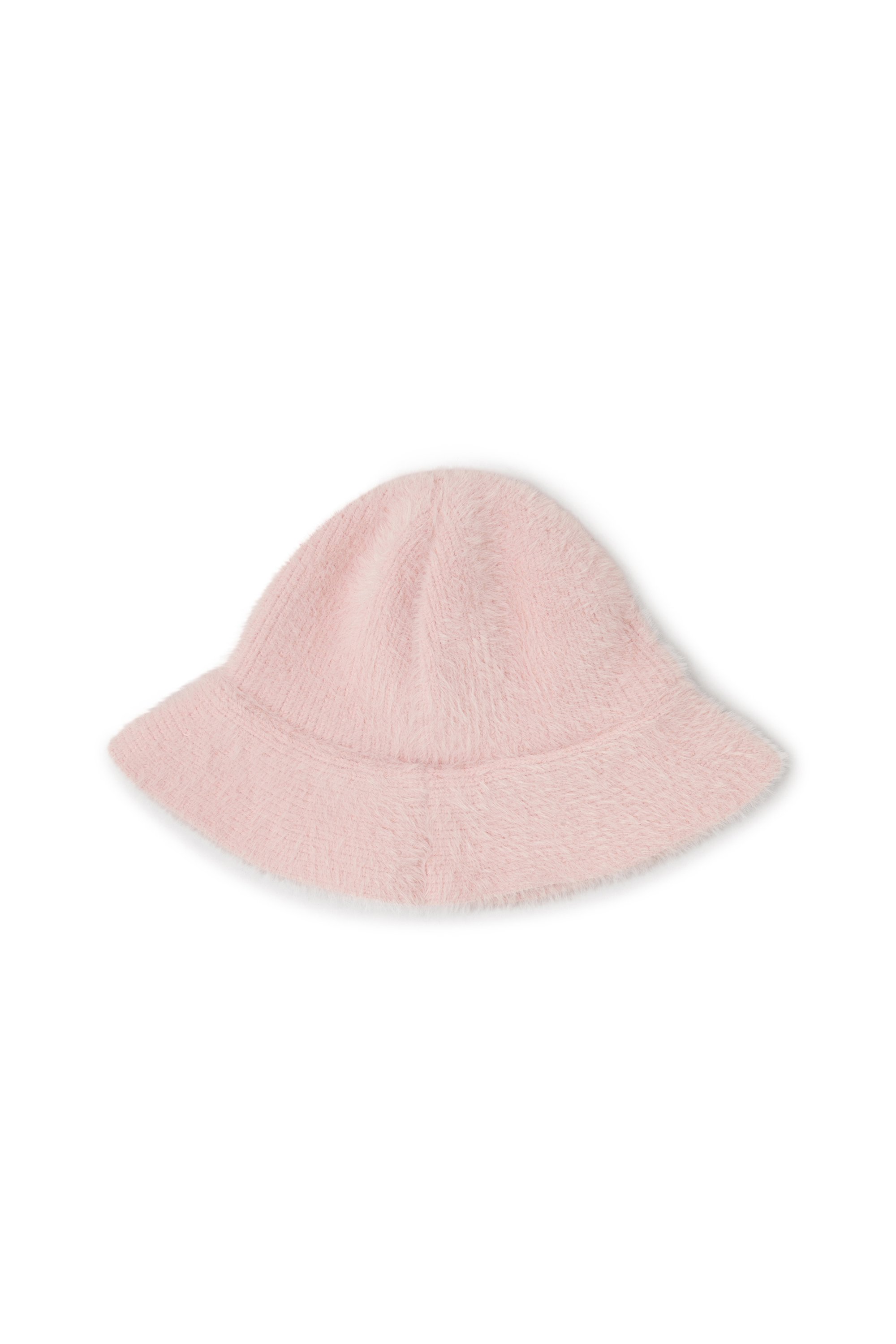 Diesel - K-SOLANGE, Unisex's Dieser Unisex-Bucket Hat ist aus weichem Nylongarn gefertigt, in einer plattierten Rippenstruktur gestrickt für einen flauschigen, texturierten Effekt. Das Design verfügt über eine lockere Krempe und ein aufgesticktes Oval-D-Logo in farblich passendem Garn. in ピンク / ホワイト - 2