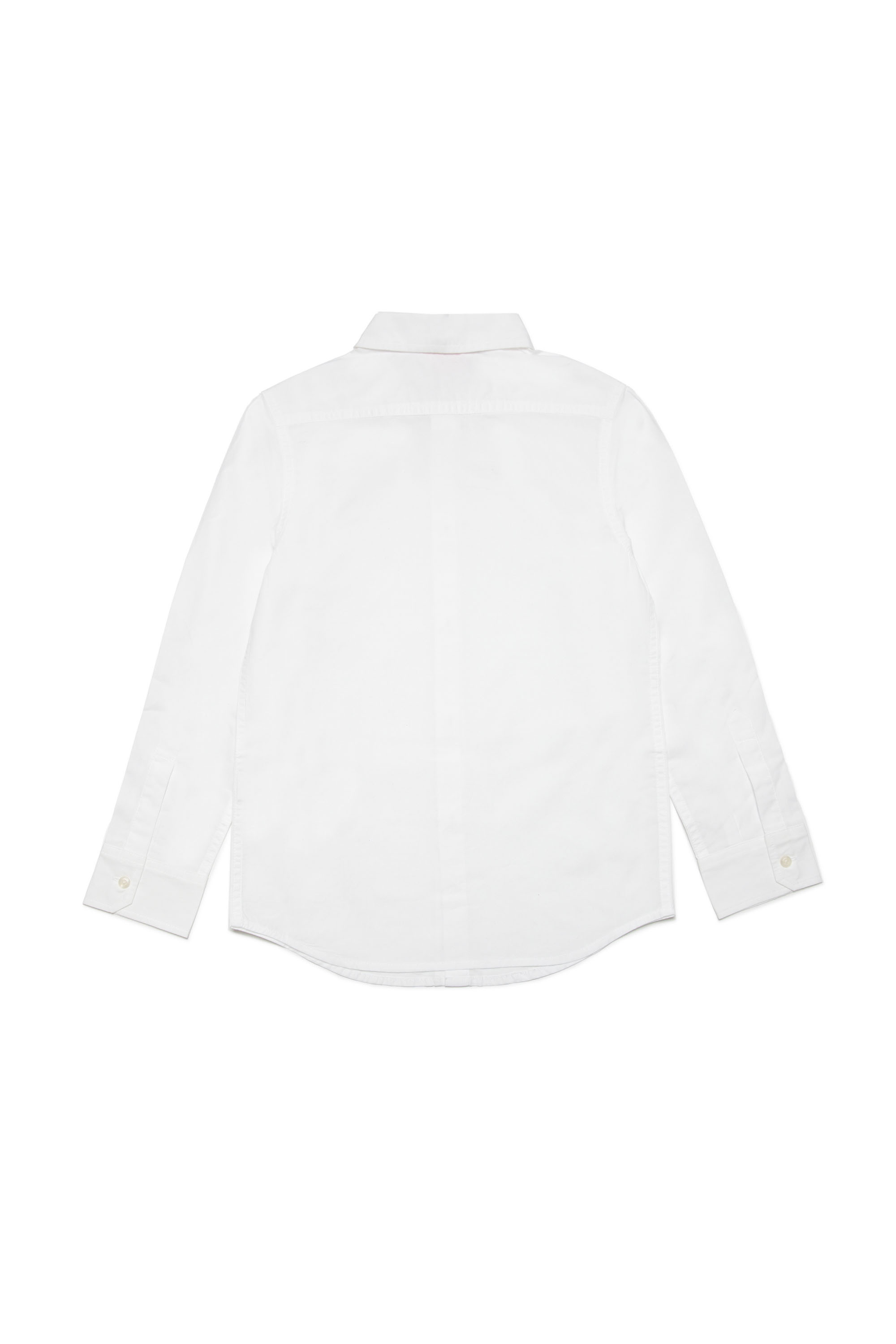Diesel - CPING, Male's Cotton poplin shirt with logo collar in ホワイト - 2