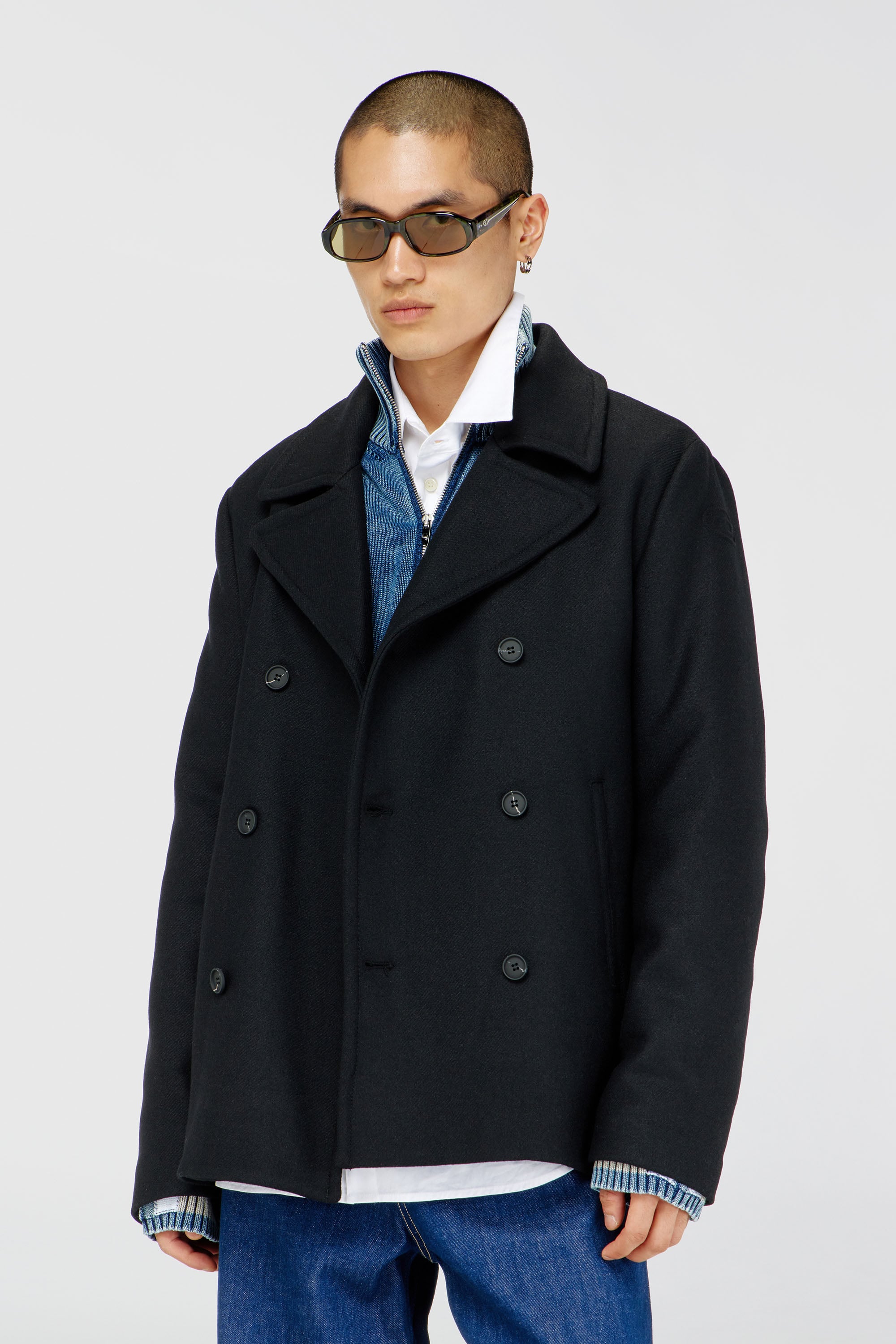 Diesel - W-HALEY-WRD, Male's ピーコート in ブラック - 3