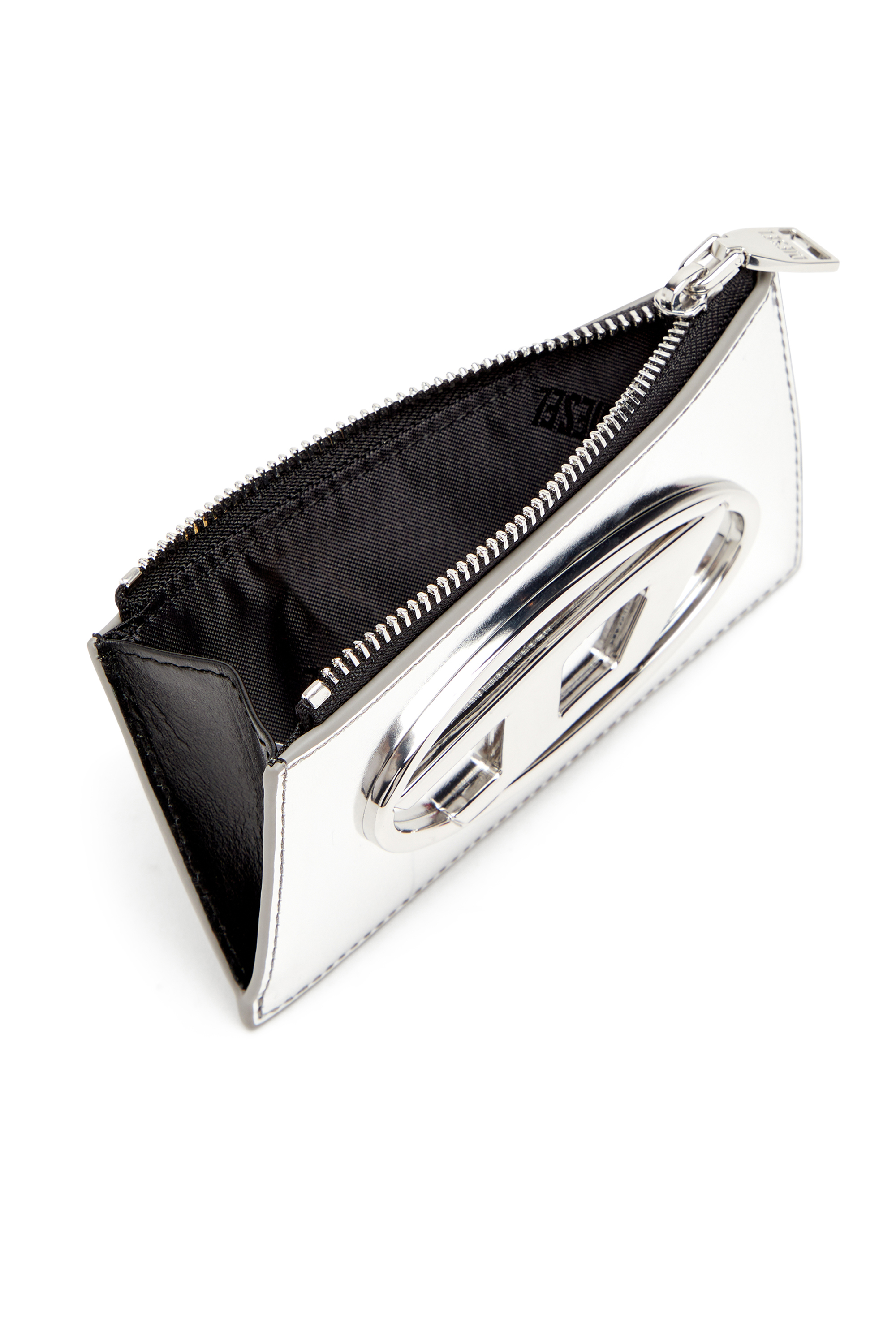 Diesel - 1DR CARD HOLDER III, Female's Card holder in mirror leather in シルバー - 3