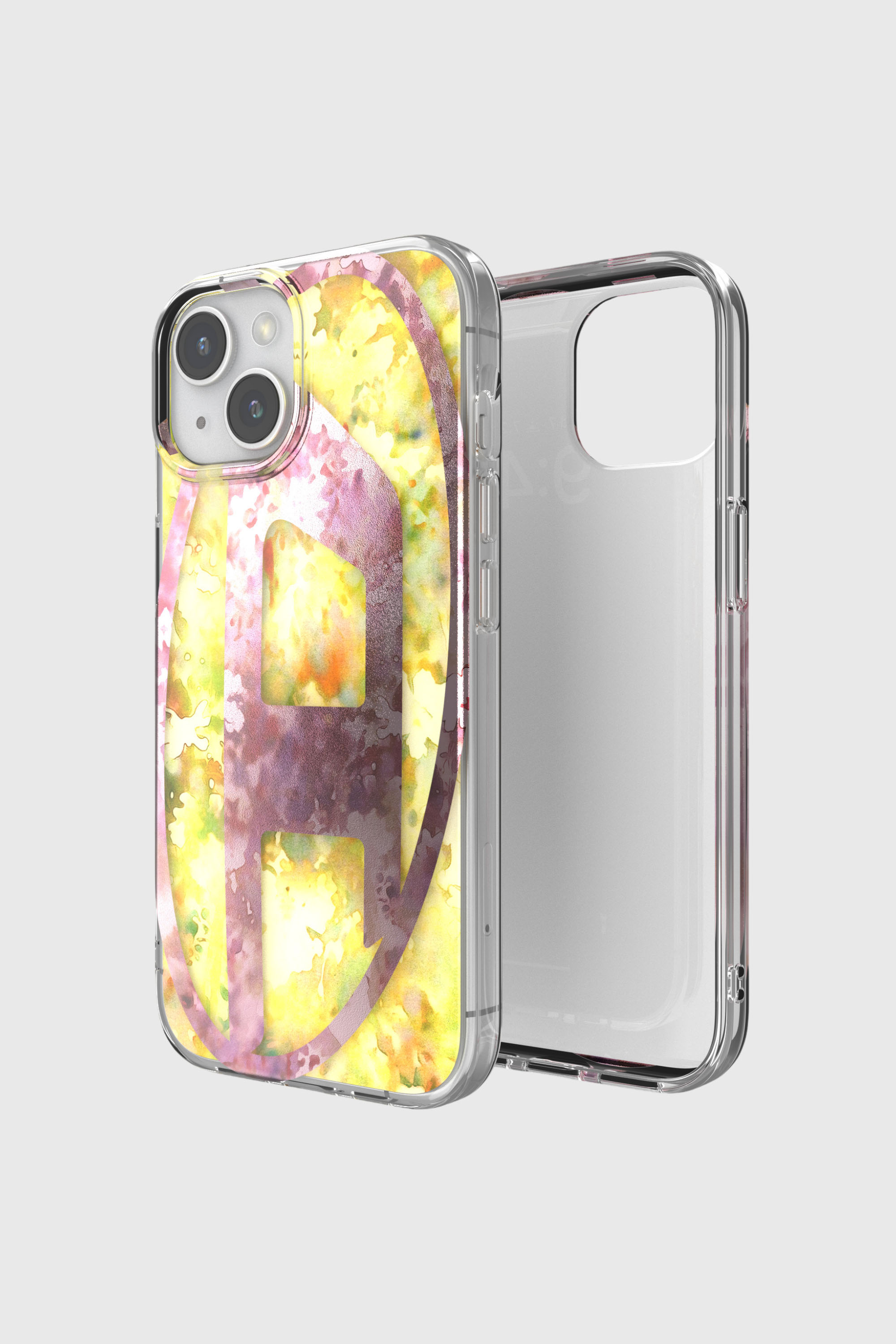 Diesel - 60055 AOP CASE, Unisex's iPhone 15 in ピンク/イエロー - 1