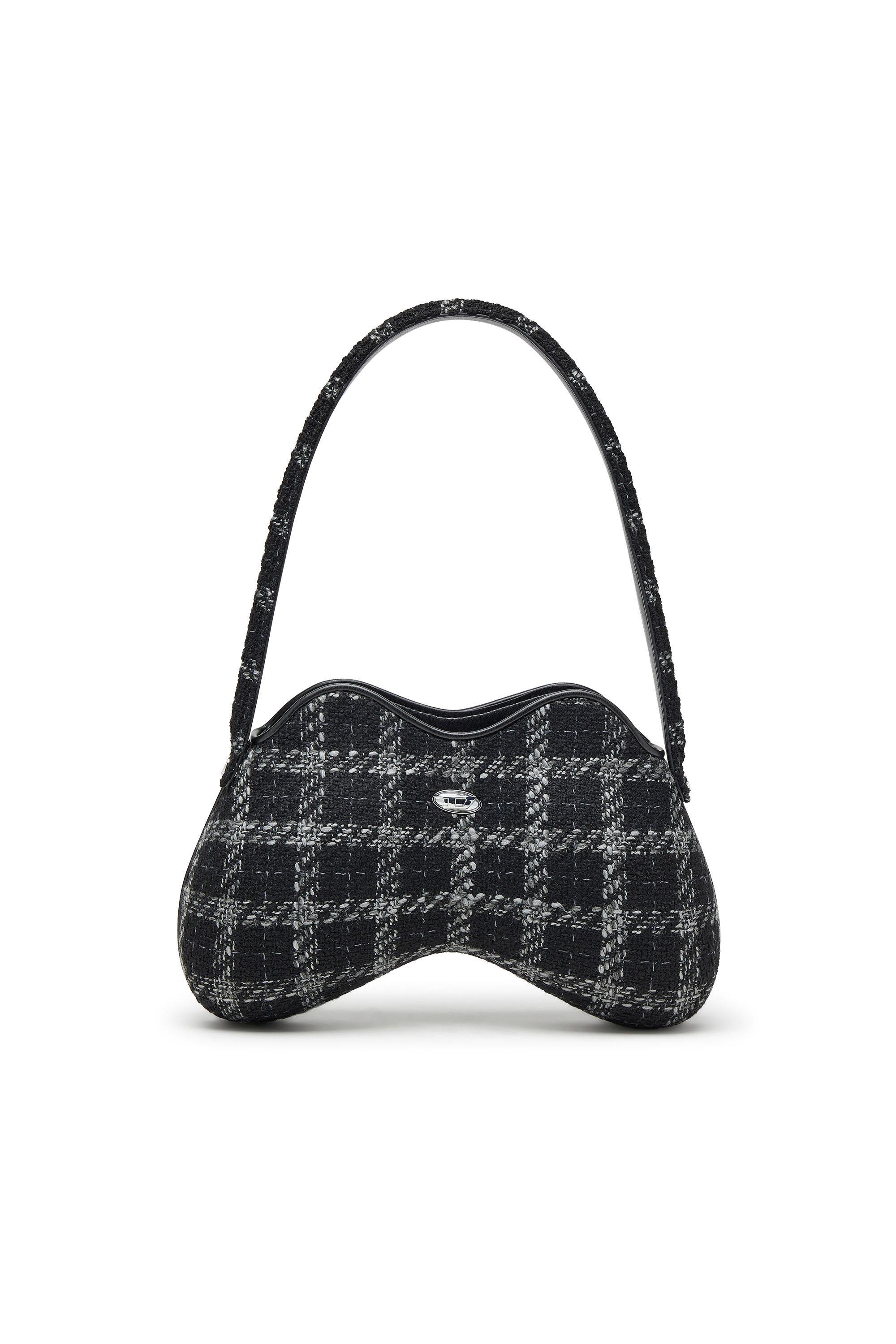 Diesel - DOUBLE-D SHOULDER, Female's Double-D-Shoulder bag with houndstooth motif in ブラック - 1