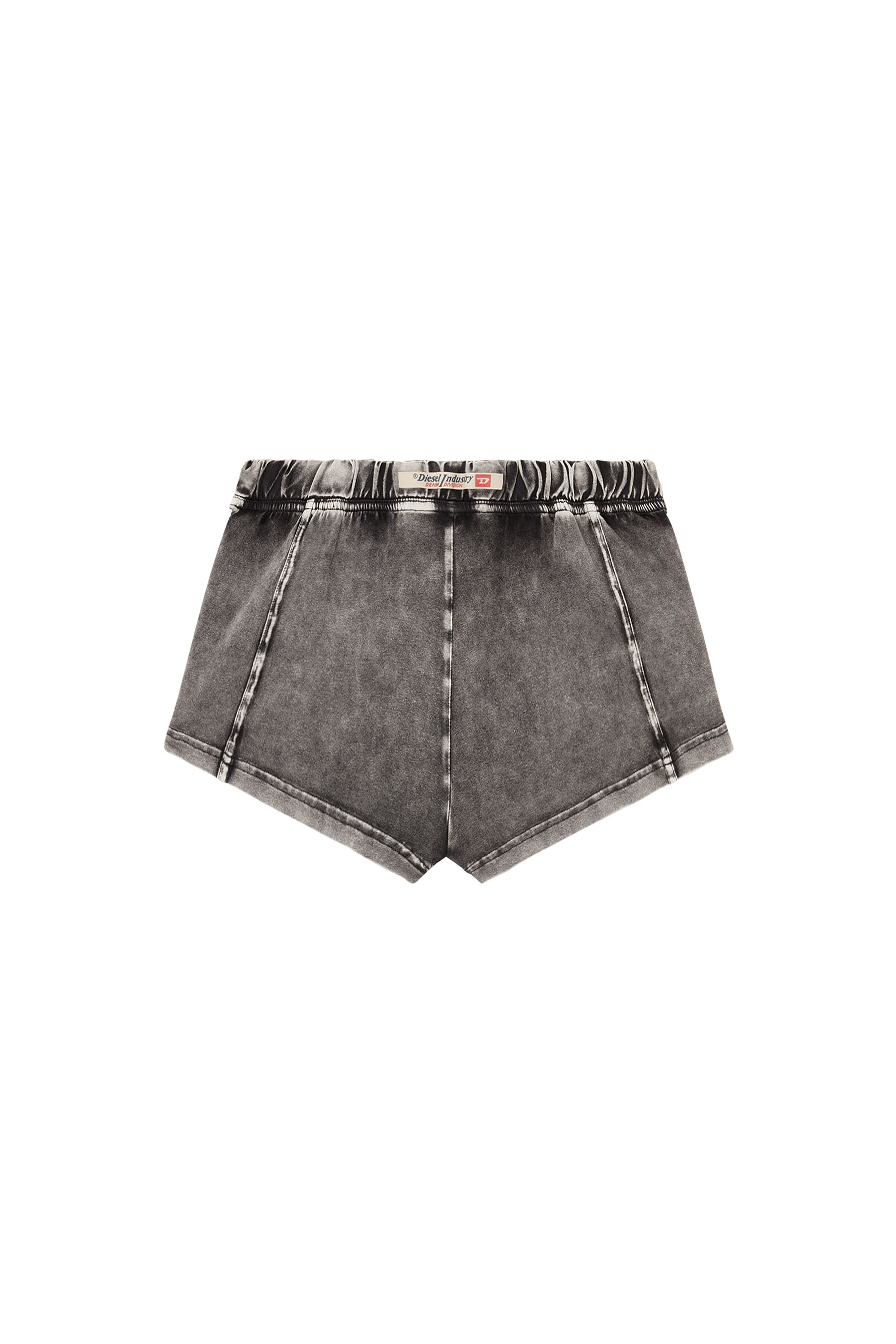 Diesel - MAELA-DNM, Female's Shorts in denim-effect jersey in ブラック - 4