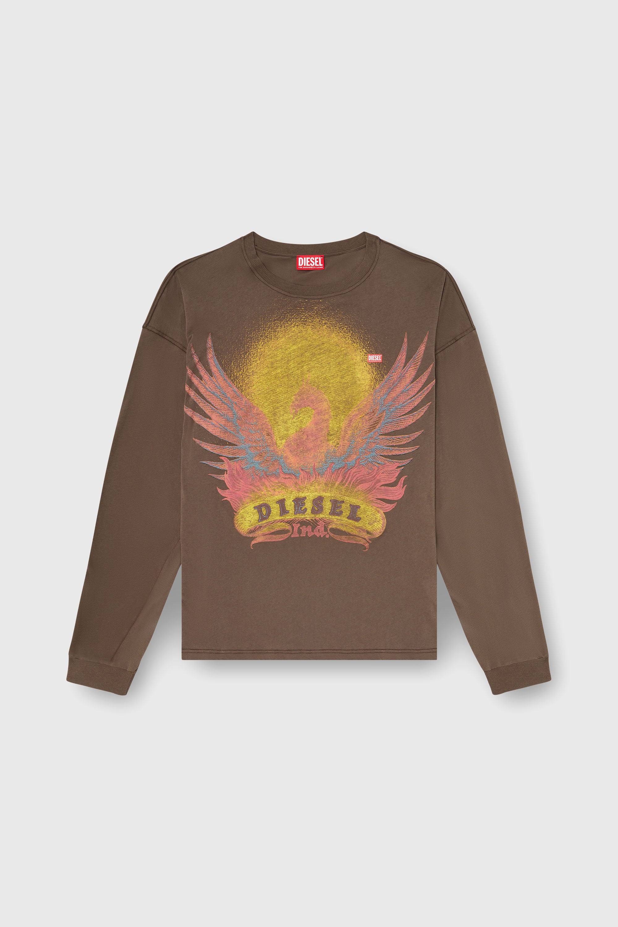 Diesel - T-BOXT-LS-AA1, Male's 長袖Tシャツ in ブラウン - 2