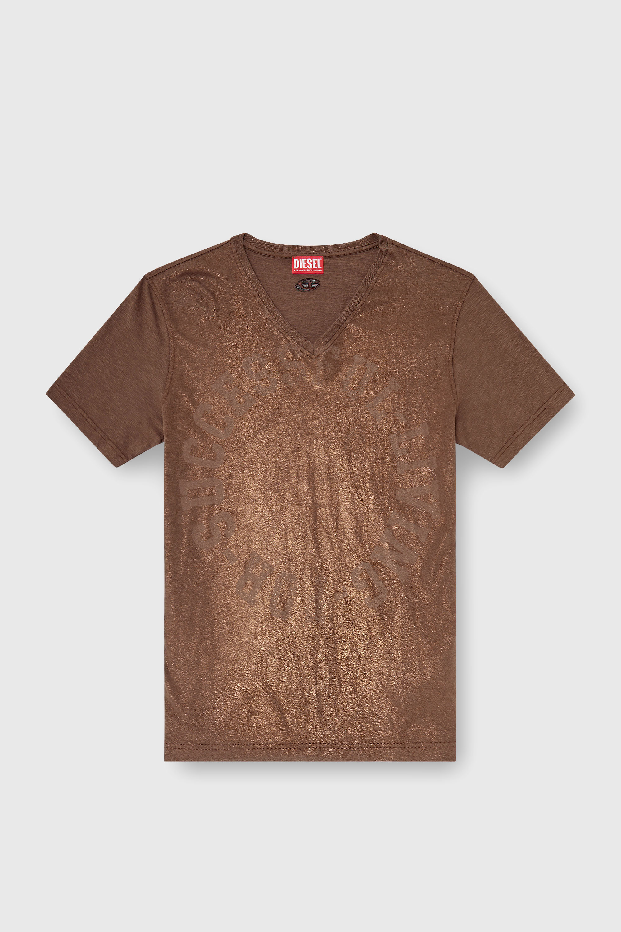 Diesel - T-ANSY-V, Male's Tシャツ in ブラウン - 2