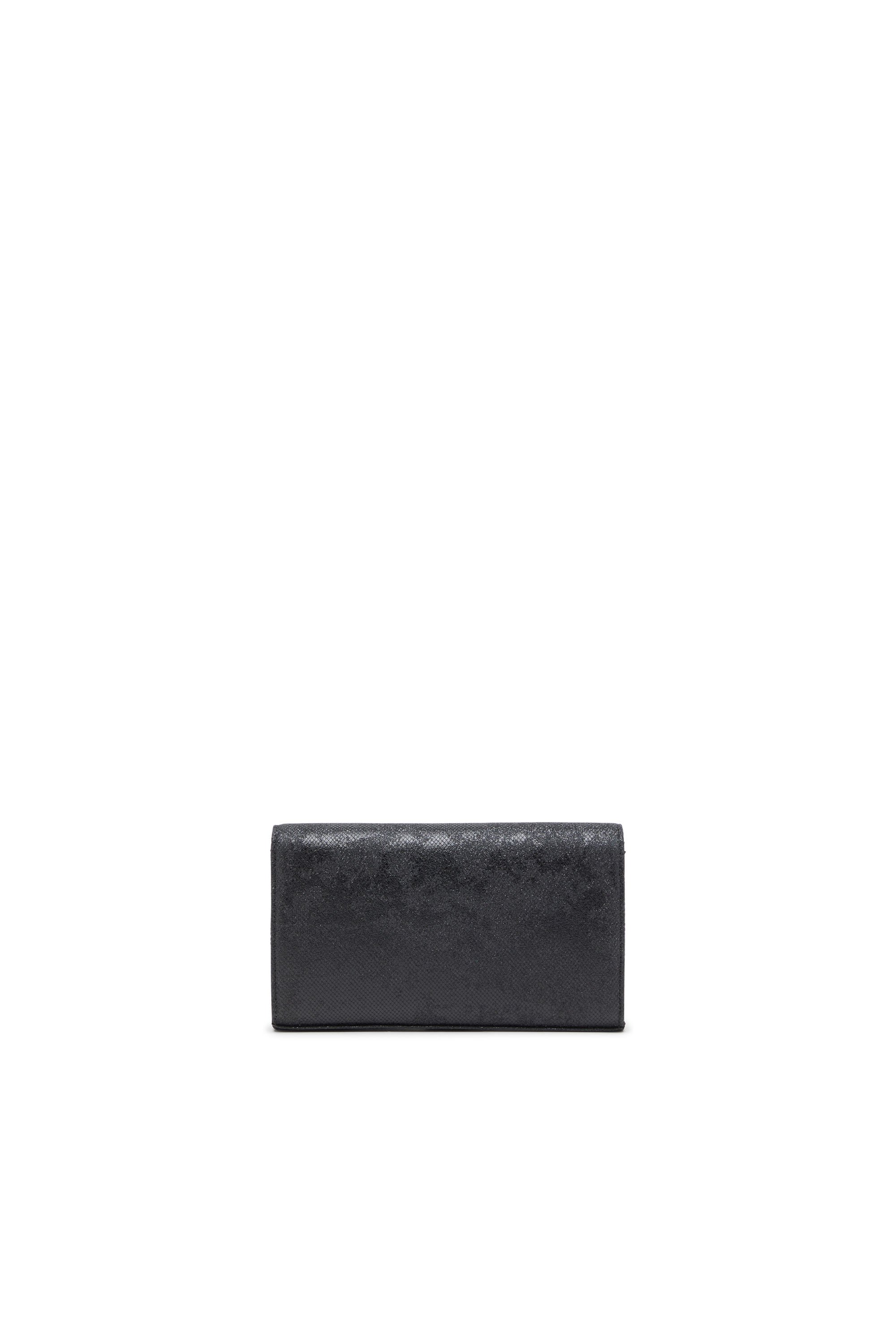 Diesel - 1DR WALLET STRAP, Female's Wallet purse in glitter-camo Lurex in ブラック - 2