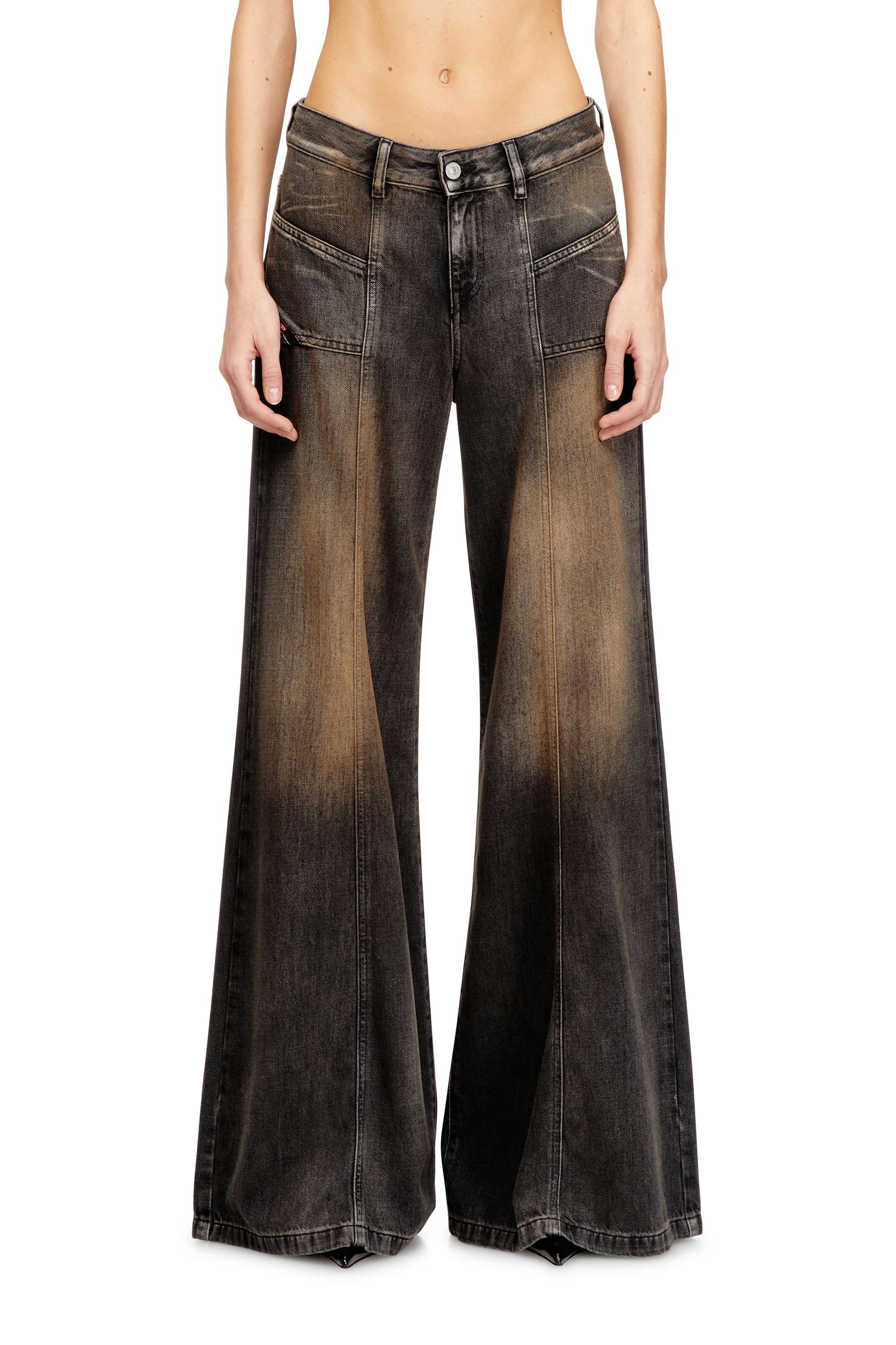 Diesel - Female's Flare Jeans D-Akii 068TX, ブラック/ダークグレー - 2