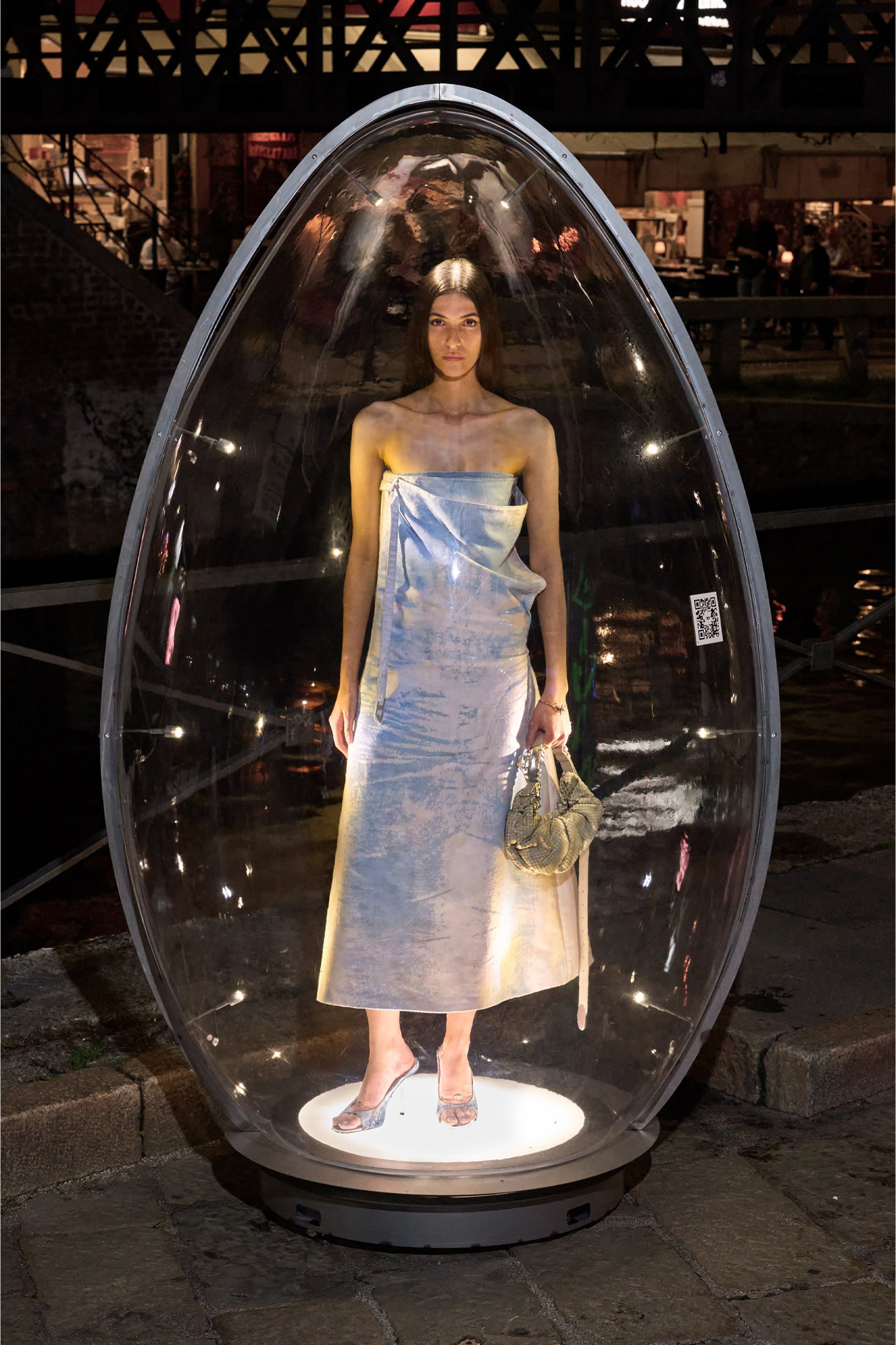 Diesel - D-DIAM'S-SA-40, Female's D-Diam's-Low denim mule with floating Oval D in ブルー - 2