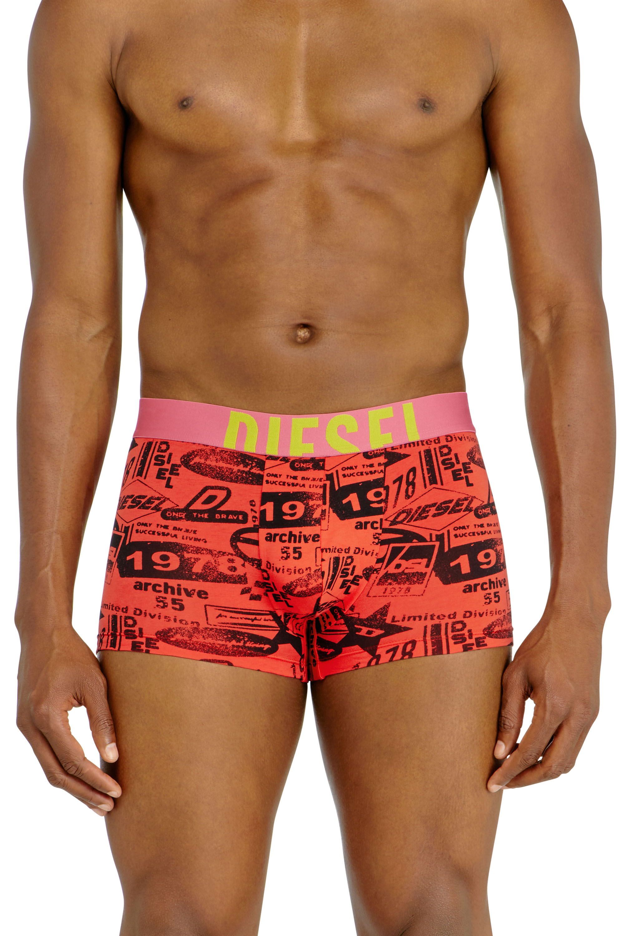 Diesel - DAMIEN-D-POP-3PACK-40, Male's ボクサーパンツ 3枚パック in オレンジ/ぶ - 3
