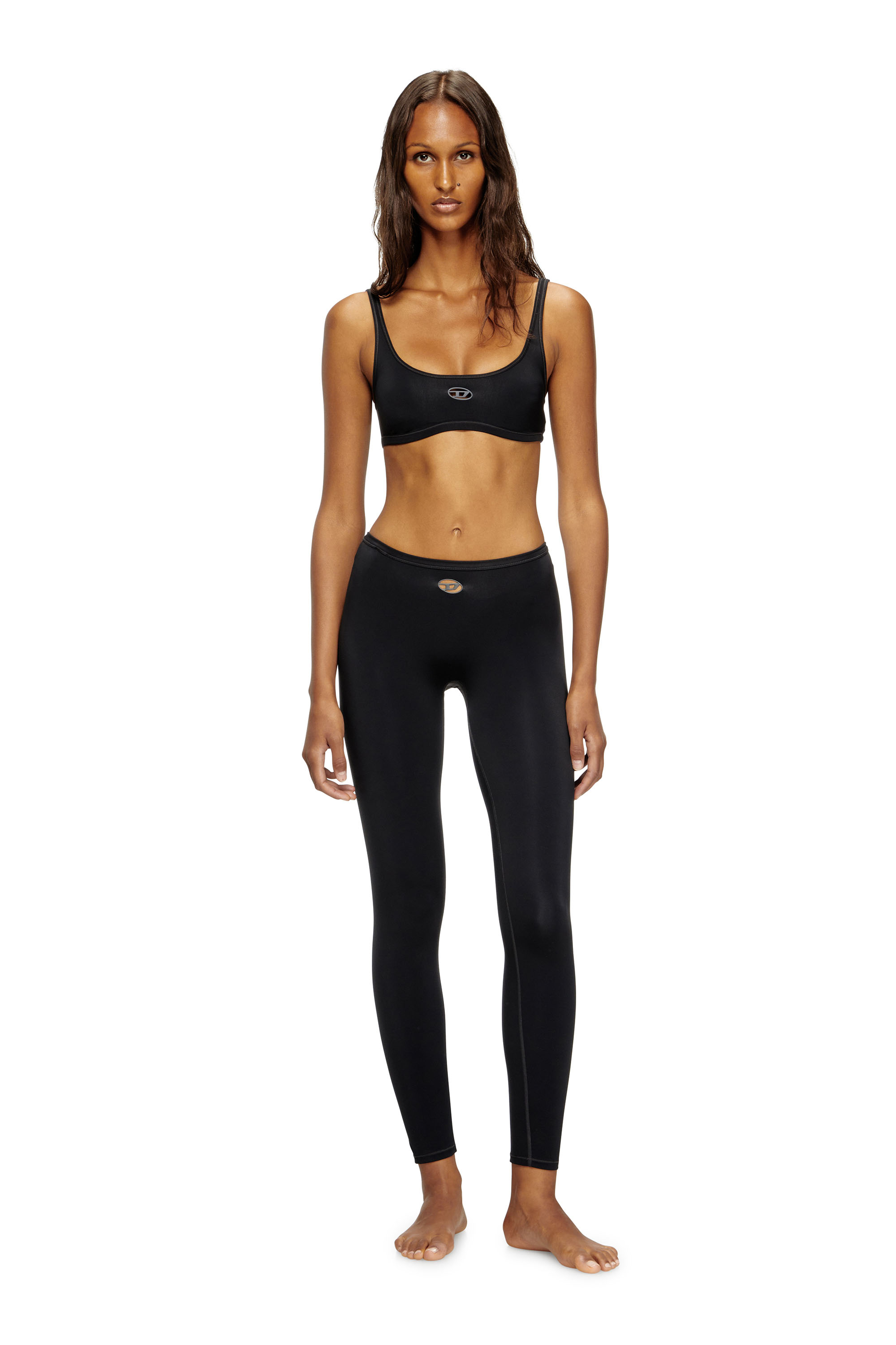 Diesel - CHELSEA-UTLT, Female's Sports bra with cut-out logo in ブラック - 2